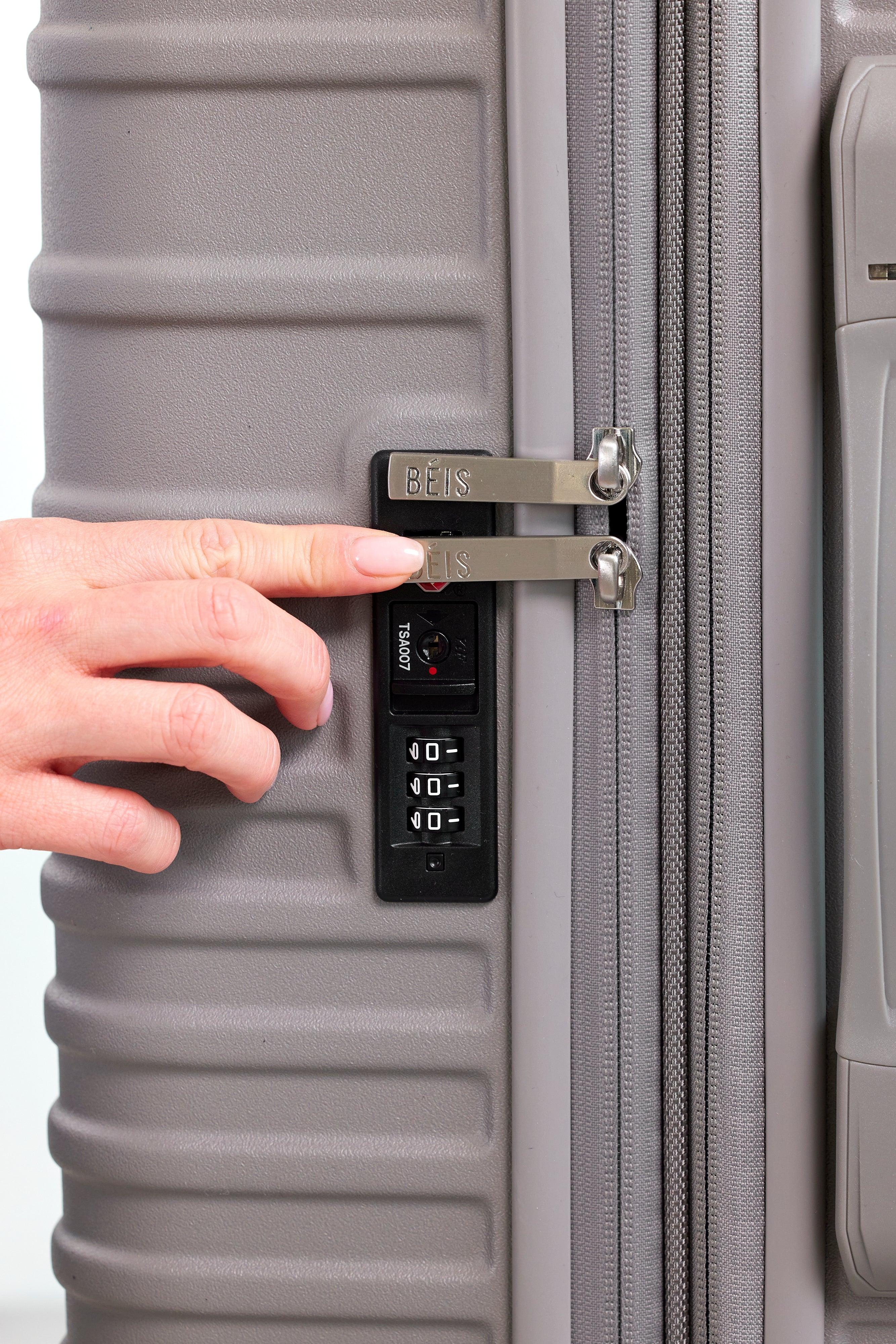 Medium Grey Check-In Roller Luggage - Perfect for Air Travel, Business Trips & Weekend Getaways