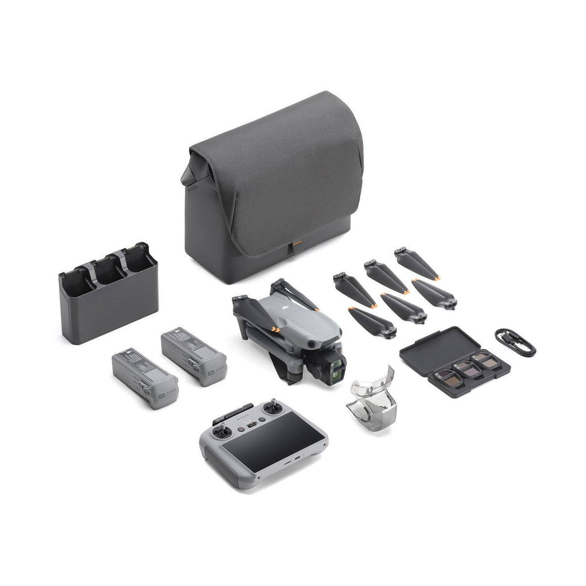 DJI Air 3S Drone Fly More Combo with RC 2 Controller - 4K Dual Camera, 46 Mins Flight Time, Omnidirectional Obstacle Avoidance - Perfect for Aerial Photography, Travel Vlogging & Outdoor Adventures