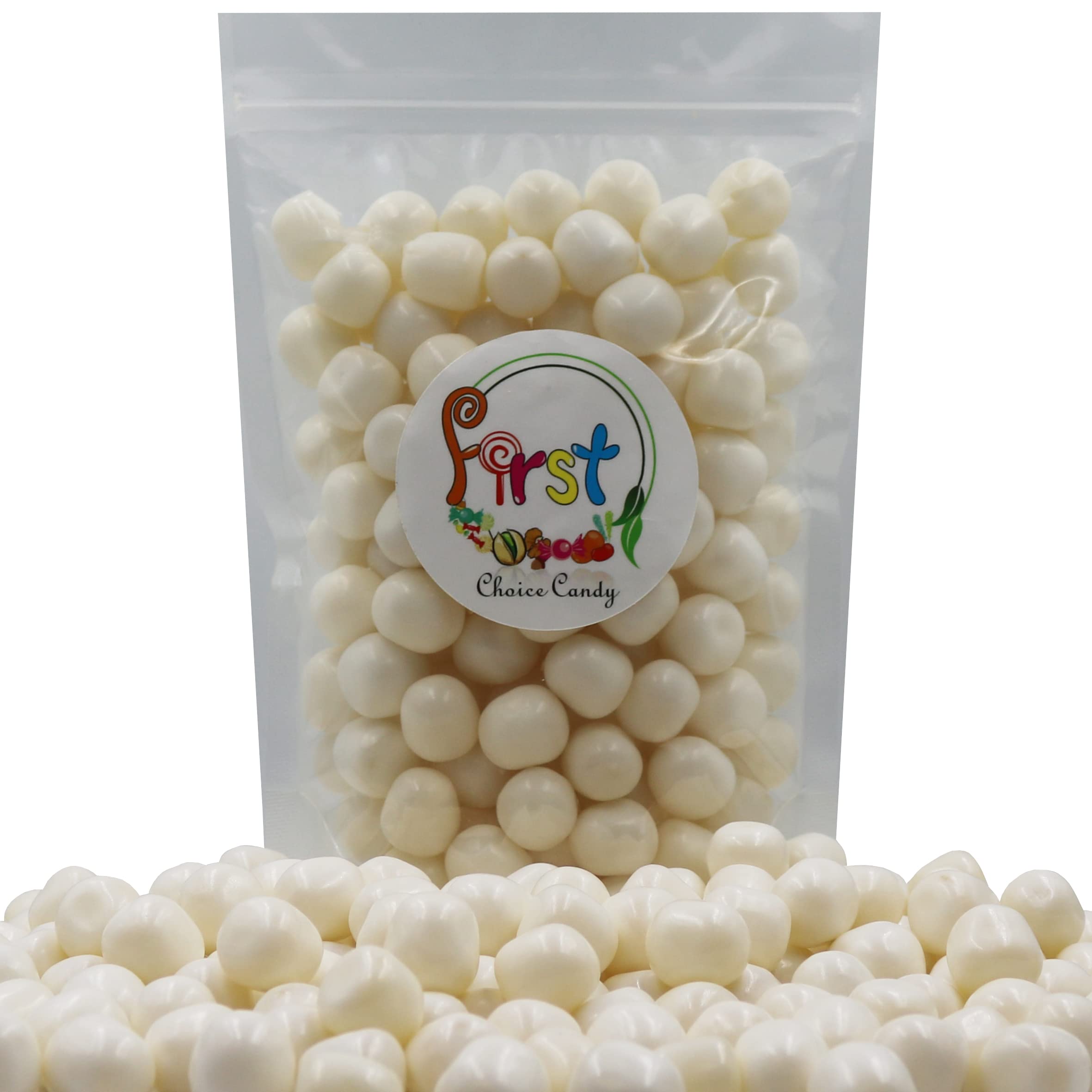 Sour Chewy Fruit Candy Balls - White Pina Colada Flavor, 2 Pound Bulk Bag | Sweet & Tangy Tropical Treats for Parties, Movie Nights & Office Snacks
