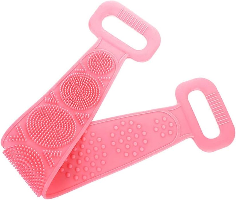 Eco-Friendly Silicone Back Scrubber Shower Brush - Gentle Exfoliating Bath & Body Brush with Strap for Deep Cleaning - Perfect for Spa, Relaxation & Skin Care at Home