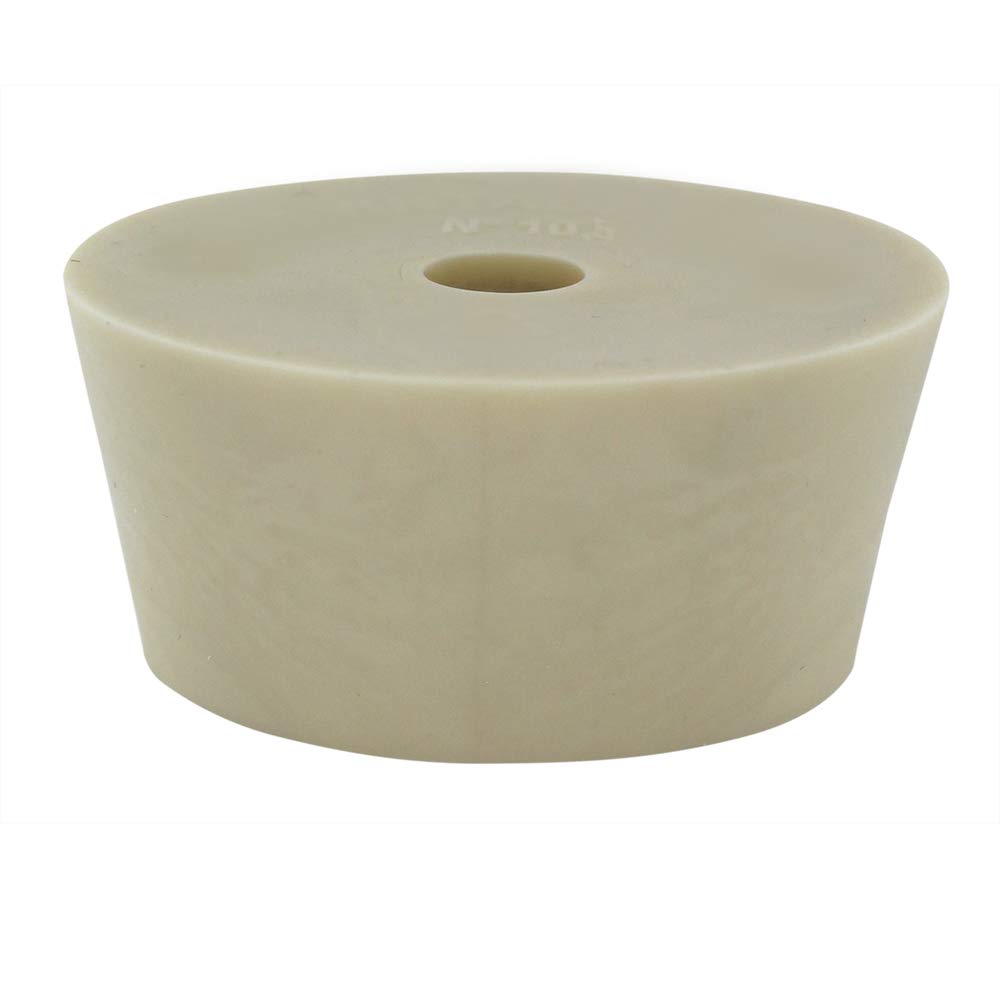 Premium Home Brew Ohio Drilled Rubber Stopper Size 10.5 - Cream Color for Beer Making, Wine Fermentation & Science Experiments - Airtight Seal for Carboys, Jugs & Laboratory Equipment