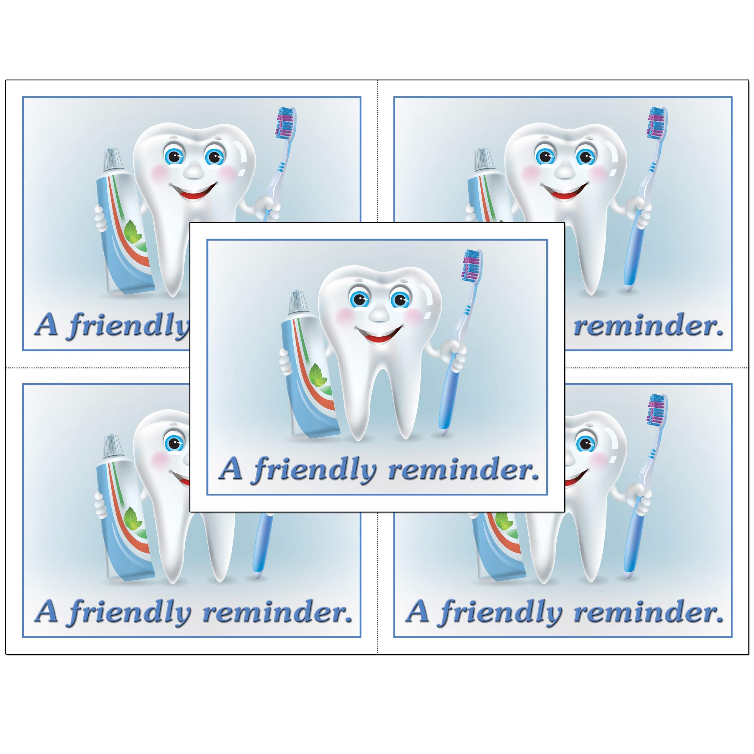 Personalized Dental Laser Appointment Reminder Postcards - 4 Micro Perforated Cards (4.25