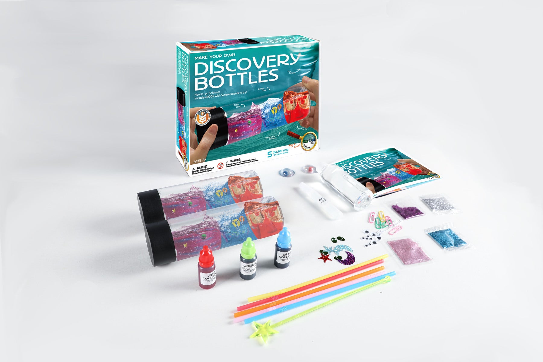 DIY Discovery Bottle Kit for Kids - Science Sensory Play Activity for Preschool & Kindergarten - Fun Educational STEM Toy for Home & Classroom Learning