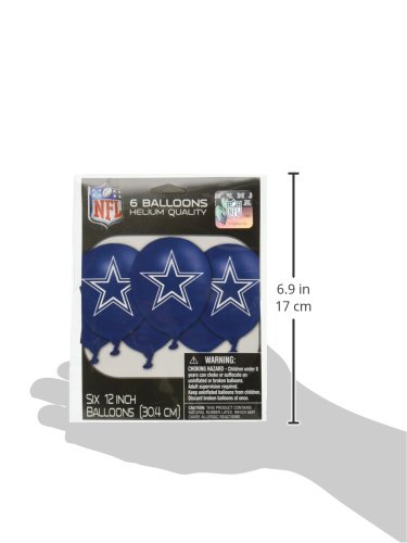 **Amscan Dallas Cowboys Printed Latex Balloons 12 Inch - Pack of 72 | NFL Party Decorations for Game Day, Tailgates, Birthday & Super Bowl Celebrations**