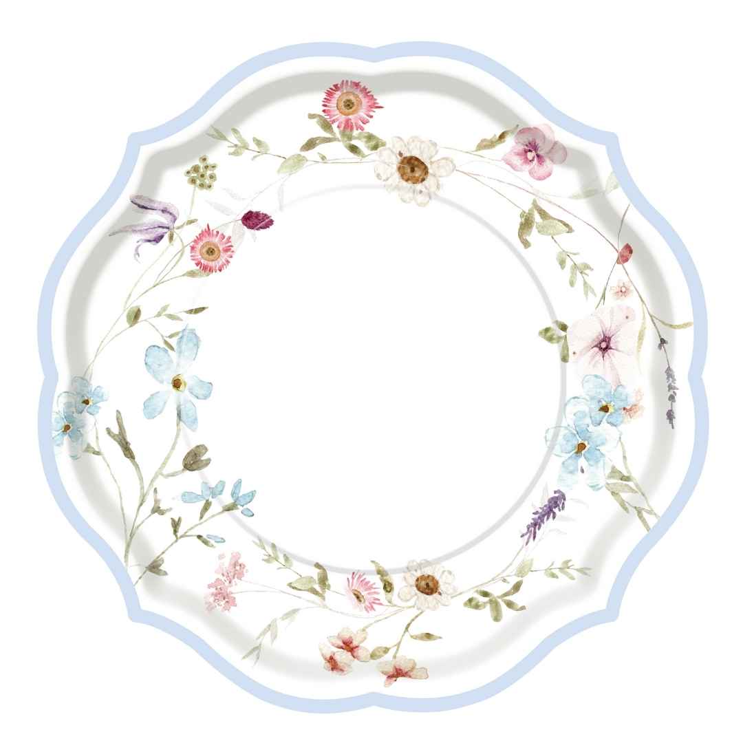 Easter Fields Dinner Plates Set of 16 - Elegant Porcelain Dinnerware for Holiday Meals, Family Gatherings & Special Occasions