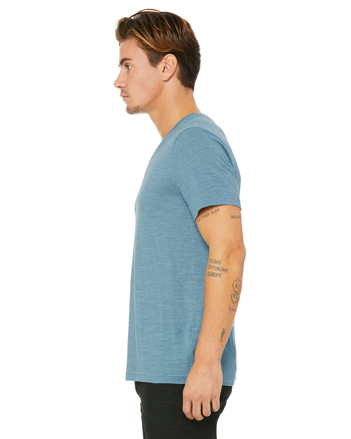 Bella + Canvas 3655C Unisex Soft Textured Jersey V-Neck T-Shirt - Comfortable Casual Wear for Men & Women, Perfect for Everyday Outfits, Lounge Wear, and Layering