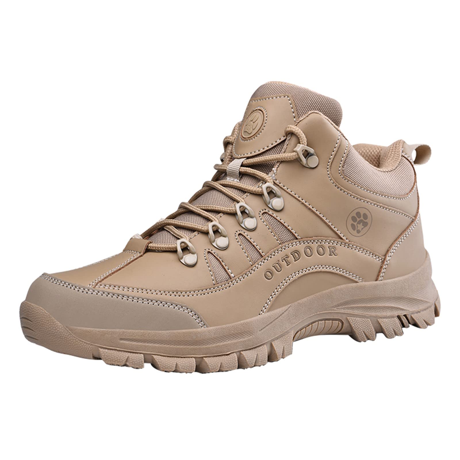 Baiomawzh Men's Wide Black Ankle High Trekking Hiking Shoes - Breathable Non-Slip Outdoor Sports Shoes for Summer Hiking, Mountain Climbing & Trail Walking | Size 41