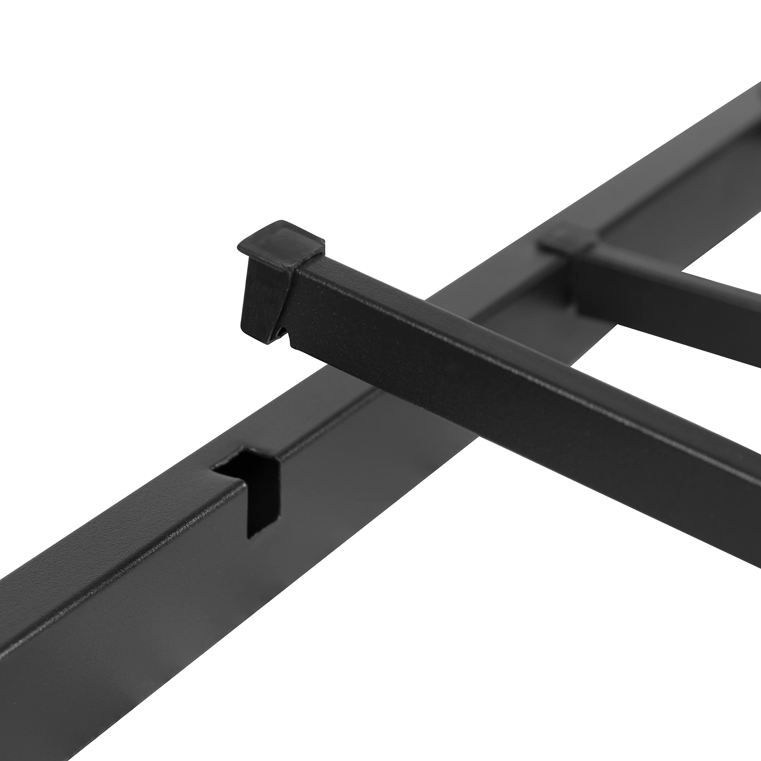 14 Inch Sturdy Metal Platform Bed Frame with 12 Inch Comfort Pocket Spring Mattress in a Box - King Size, No Box Spring Needed - Perfect for Modern Bedrooms & Guest Rooms