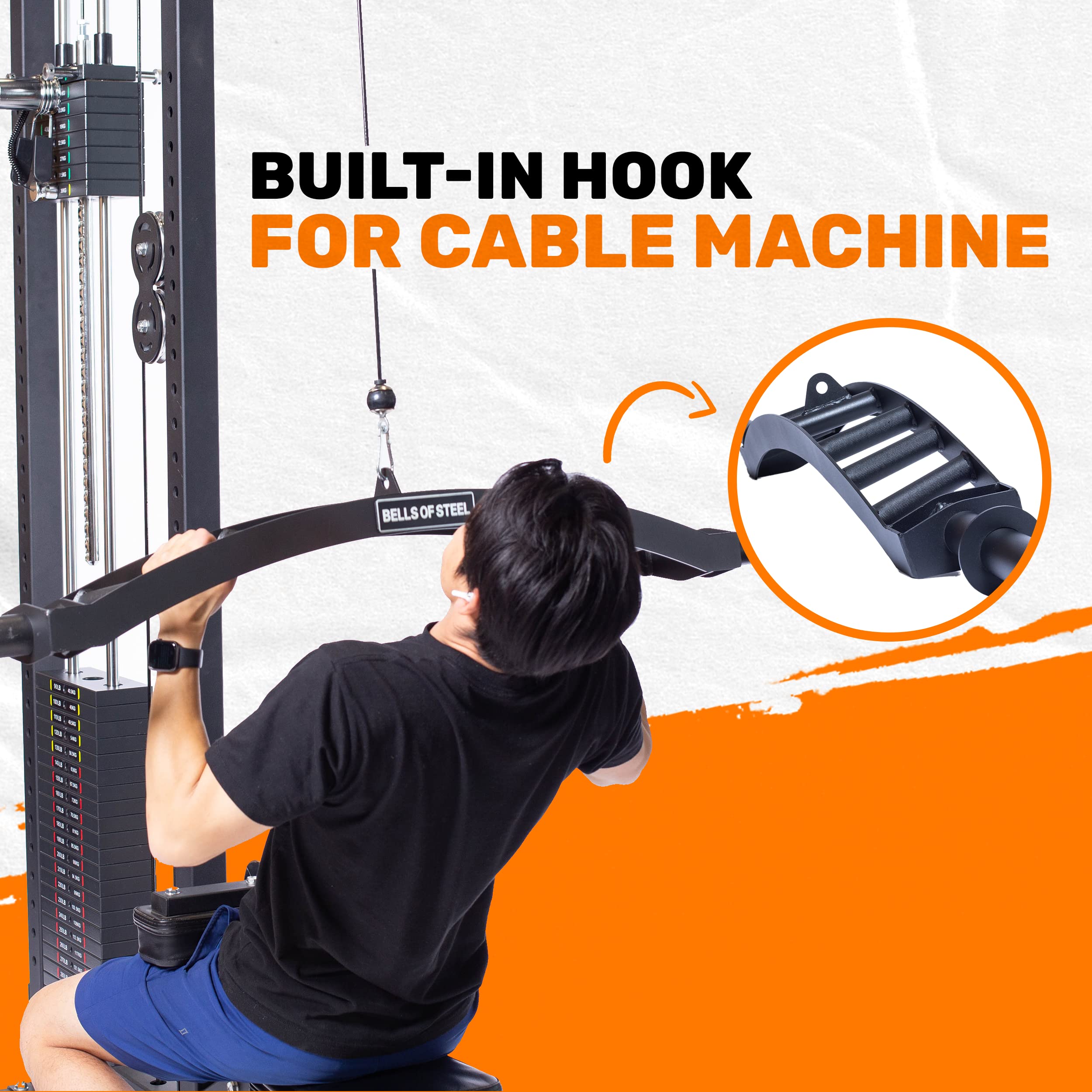 Bells of Steel Arch Nemesis Swiss Bar - Premium Multi-Grip Cambered Bench Press Bar for Strength Training | Tricep Workouts & Cable Attachments | Ideal for Home Gym & CrossFit Training