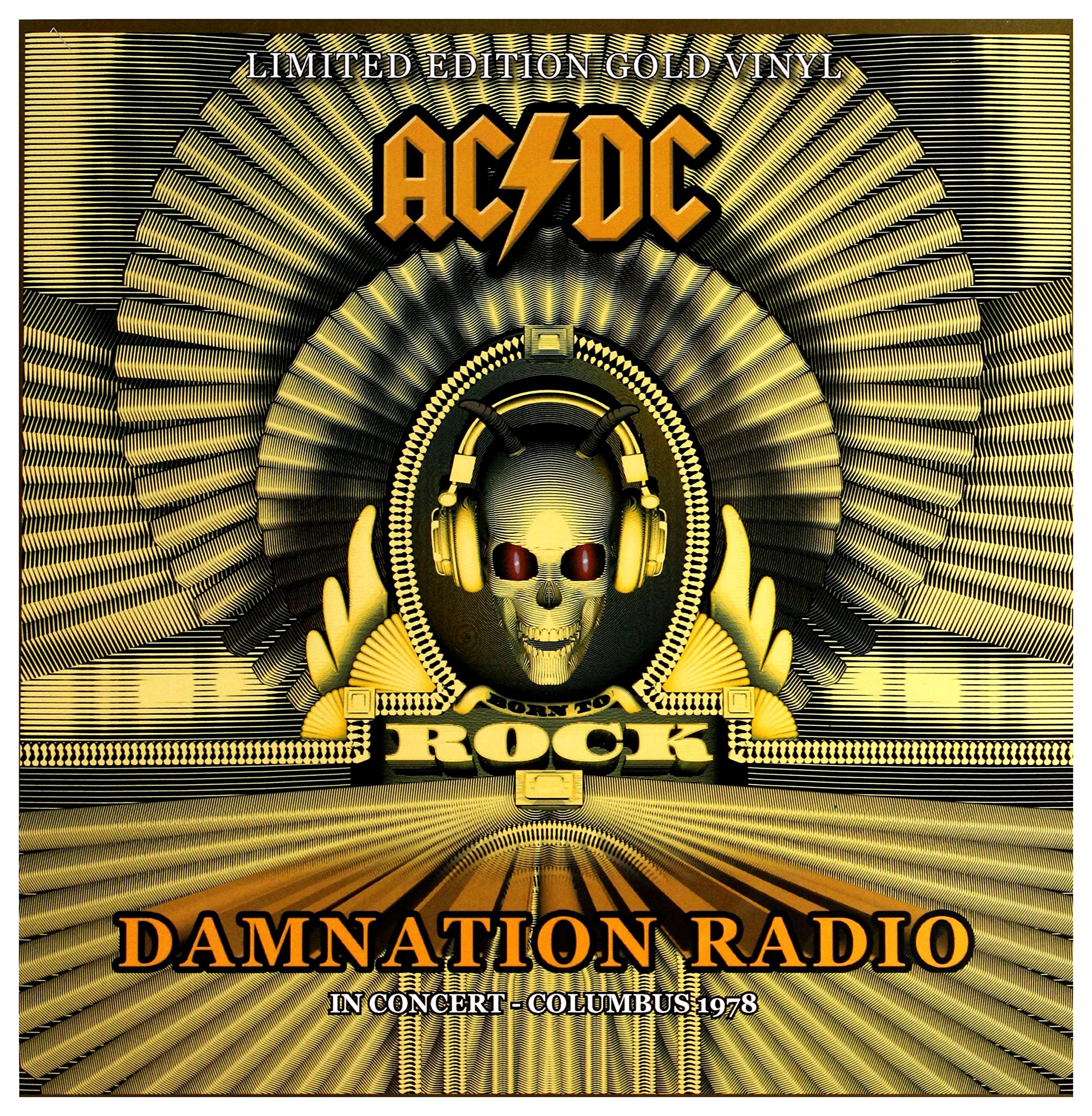 AC/DC - Damnation Radio: Limited Edition Gold Vinyl LP | Classic Rock Music Collectible | Perfect for Vinyl Enthusiasts & Home Decor