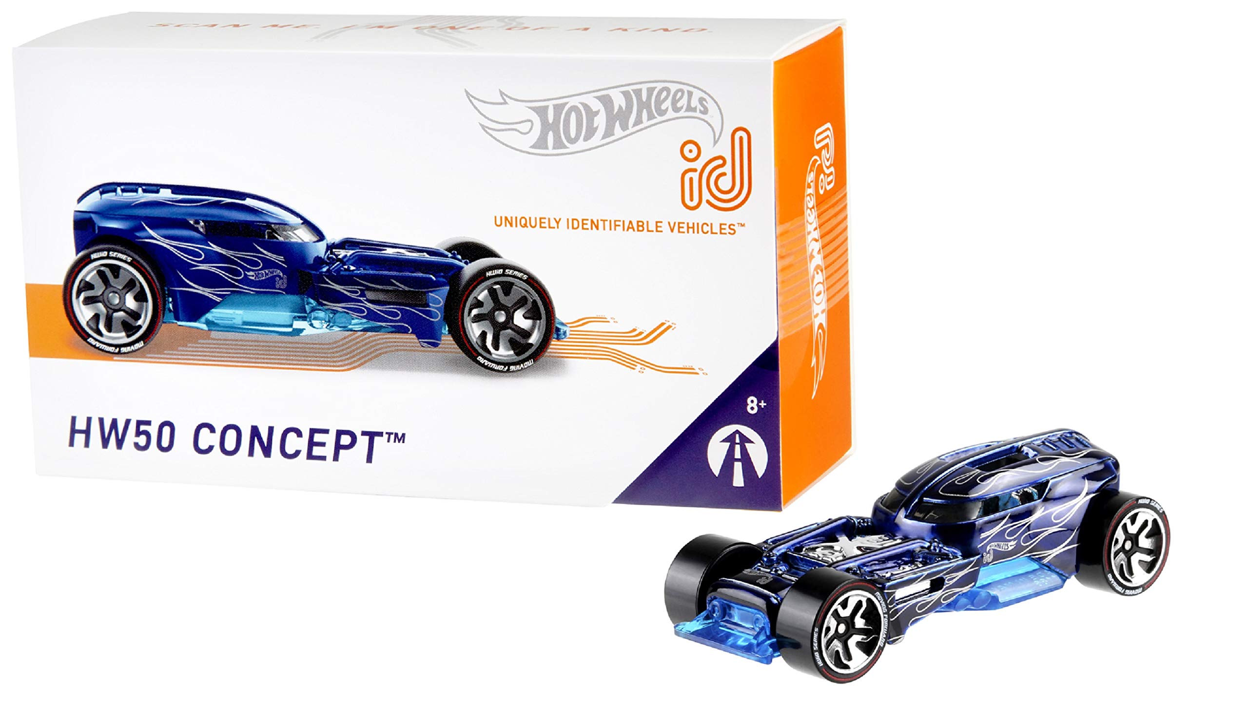 Hot Wheels Mattel ID Toy Car - 50th Anniversary Edition for Kids Ages 8+ (FXB45) - Perfect for Collecting, Racing & Birthday Gifts