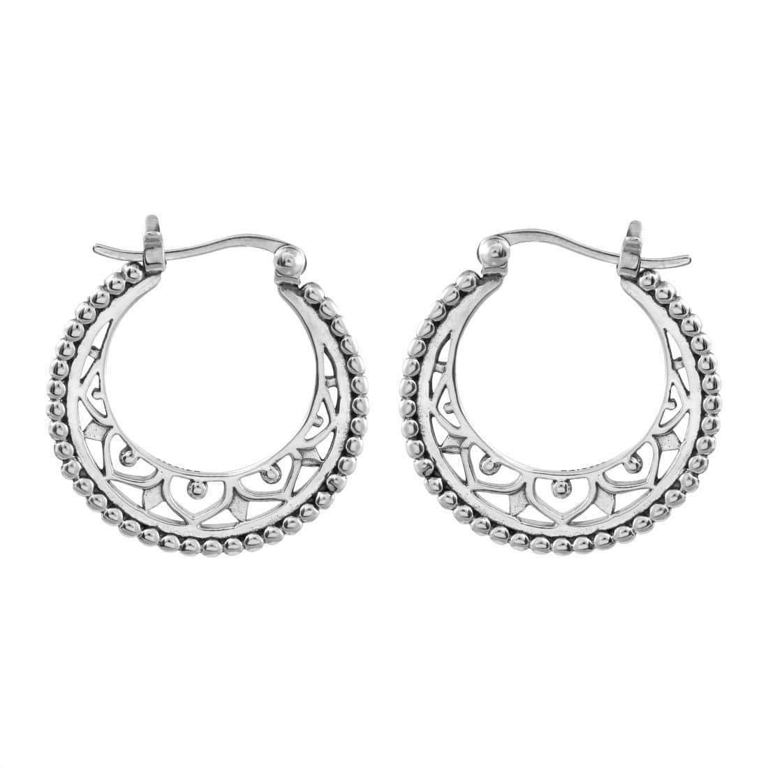 Mandala Disc Hoops - Boho Chic Earrings for Women, Handmade Tribal Jewelry, Lightweight Dangle Earrings for Everyday Wear | Perfect for Festivals, Yoga, and Boho Fashion