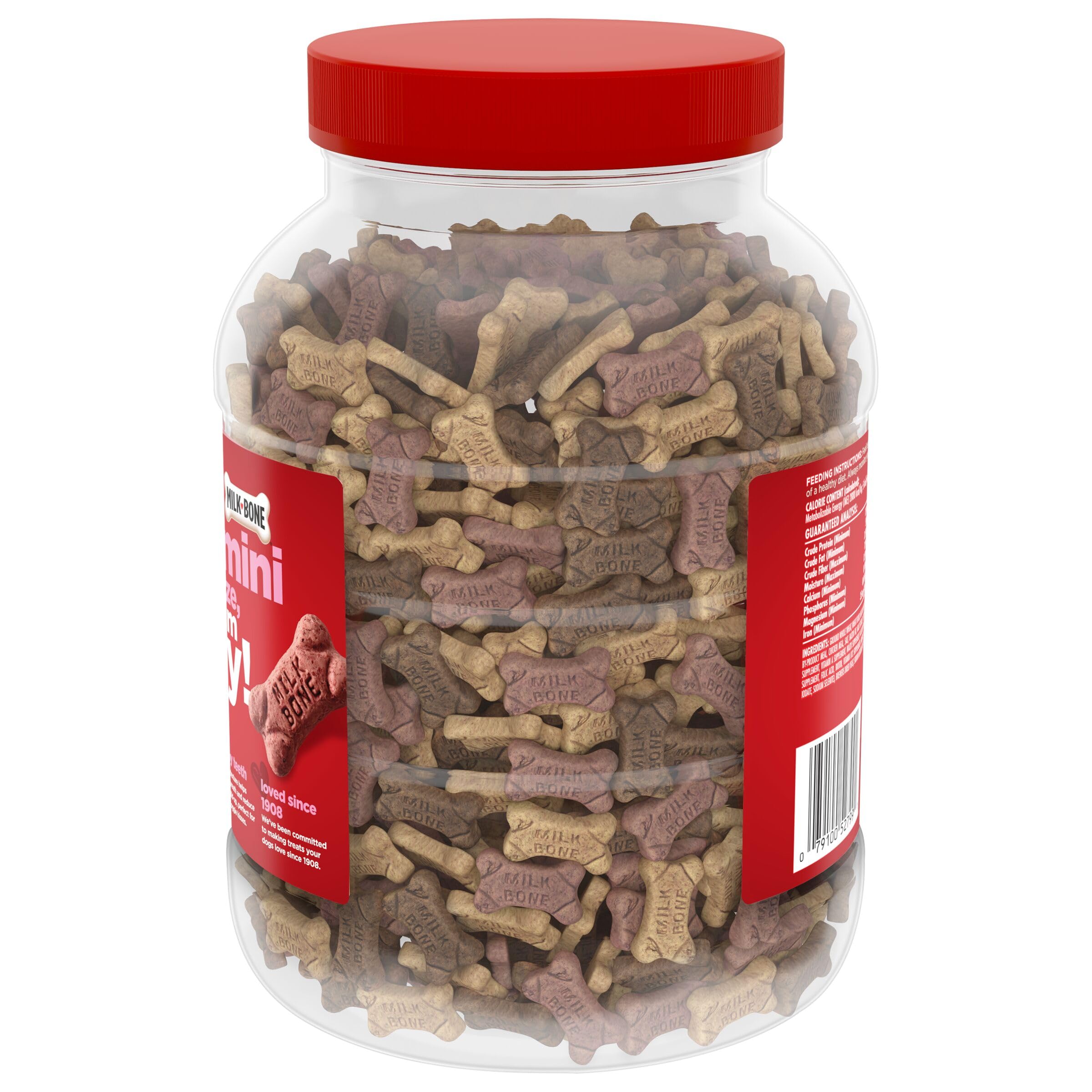 Milk-Bone Mini's Flavor Snacks Dog Treats - 36oz Canister + 2 Refill Packs Bundle | Crunchy Biscuit Training Rewards for Small & Medium Dogs | Perfect for Obedience Training, Travel & Daily Treats