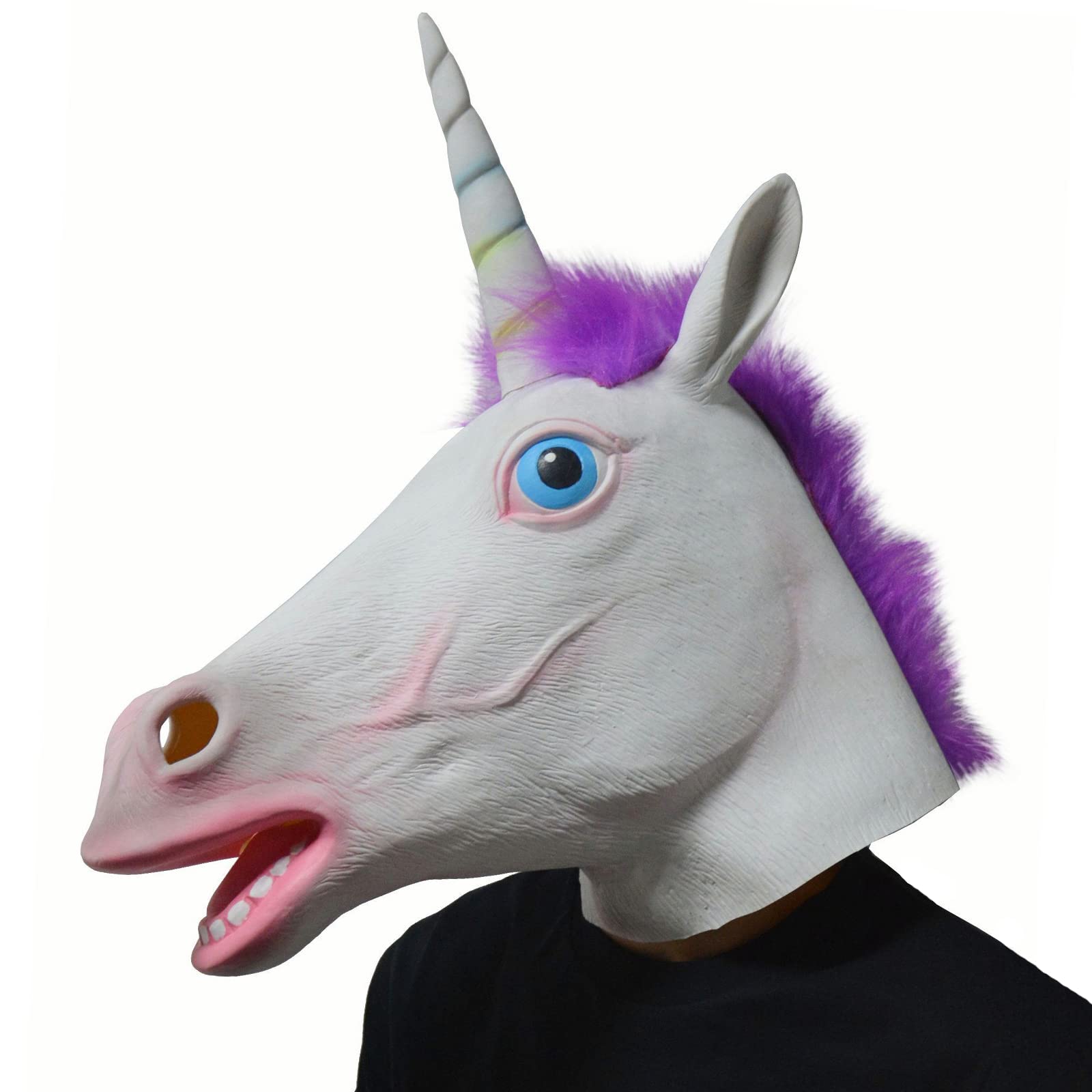 Realistic Horse Mask for Adults - Latex Rubber Halloween Costume Accessory | Creepy Animal Head Mask for Cosplay, Pranks & BoJack Horseman Theme Parties