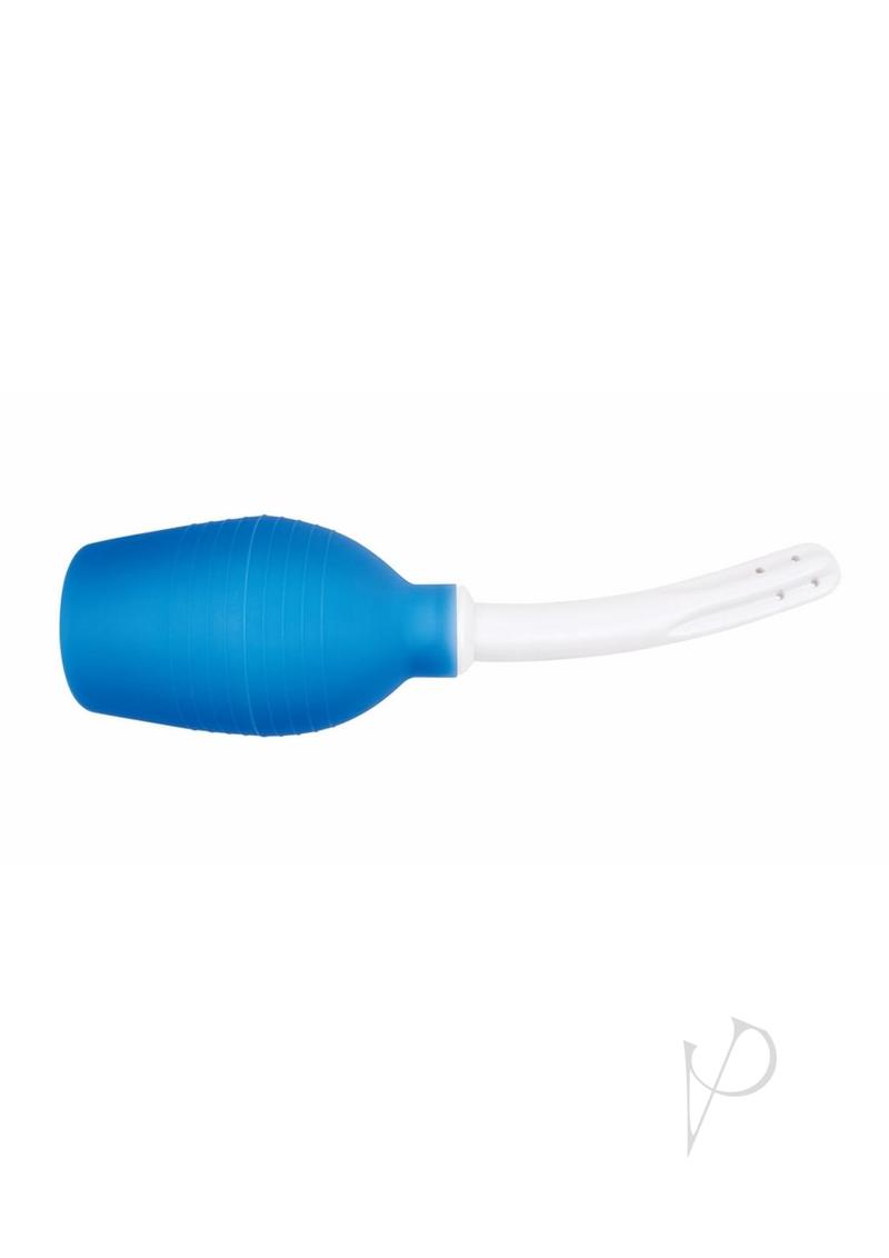 AquaClean Large Volume 310ML Douche with One Way Valve - Blue & White | Enema Kit for Colon Cleansing & Personal Hygiene | Perfect for Home Use & Travel