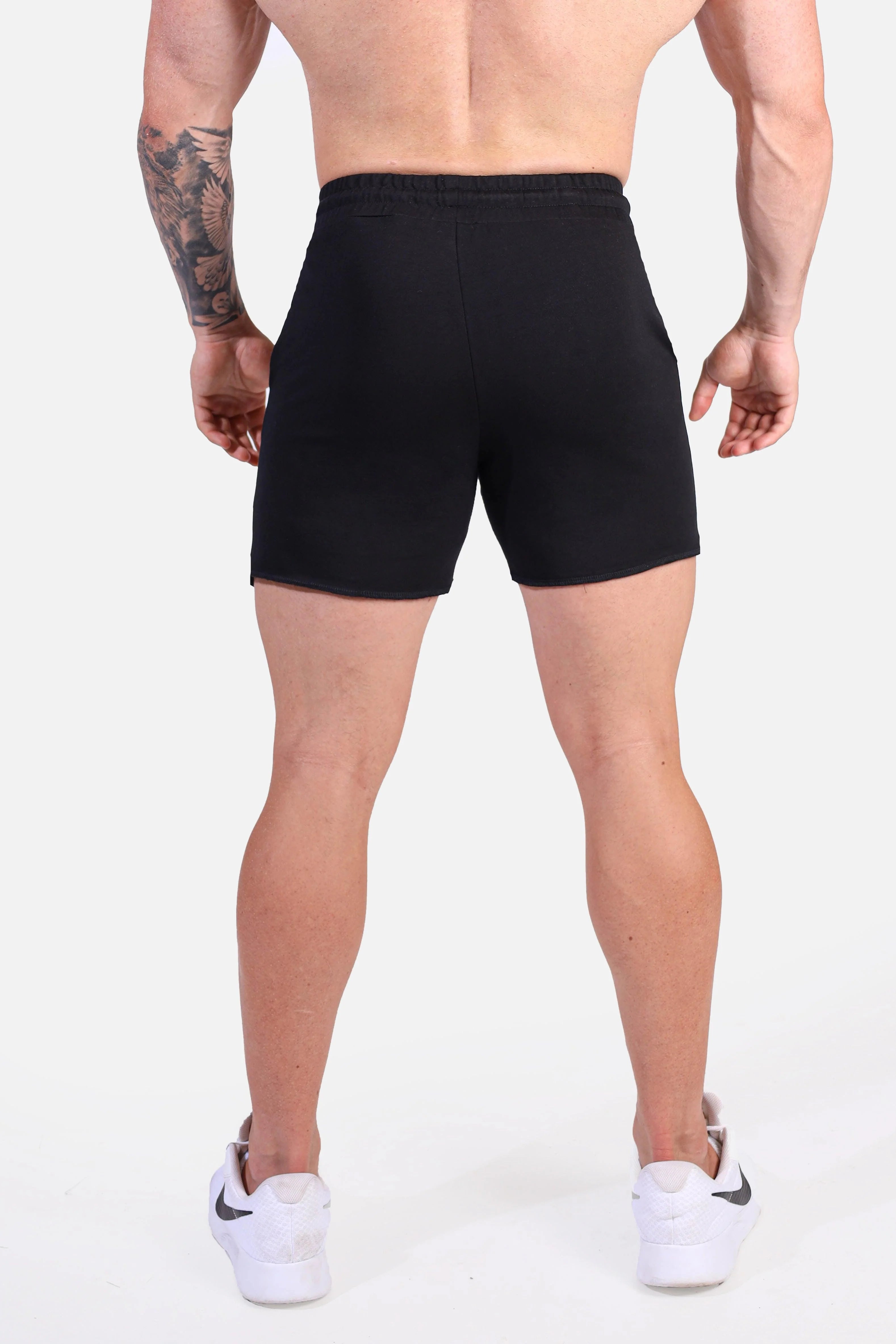 Jed North Agile 4 Gym Shorts with Zipper Pockets - Black Noir | Men's Workout Running Training Basketball Athletic Shorts