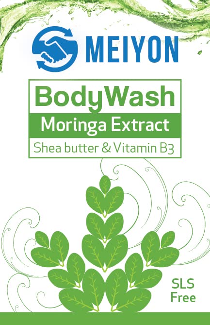 Meiyon Moringa Body Wash with Moringa Extract for Smooth Skin - 100ml | Gentle Cleansing & Hydrating Shower Gel for Dry & Sensitive Skin | Perfect for Daily Use & Spa Days