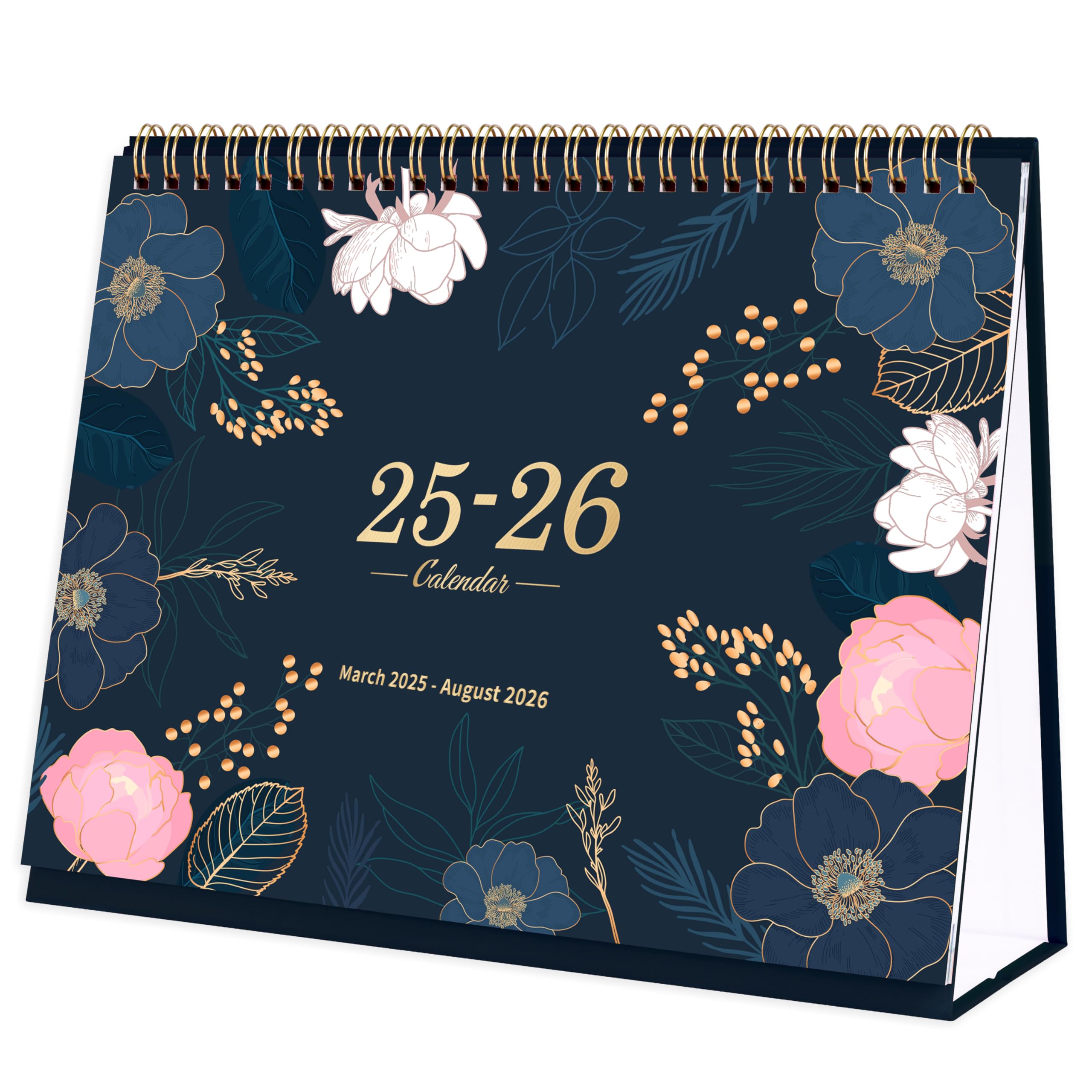 2025-2026 Desk Calendar - 18-Month Planner from March 2025 to August 2026 | 10