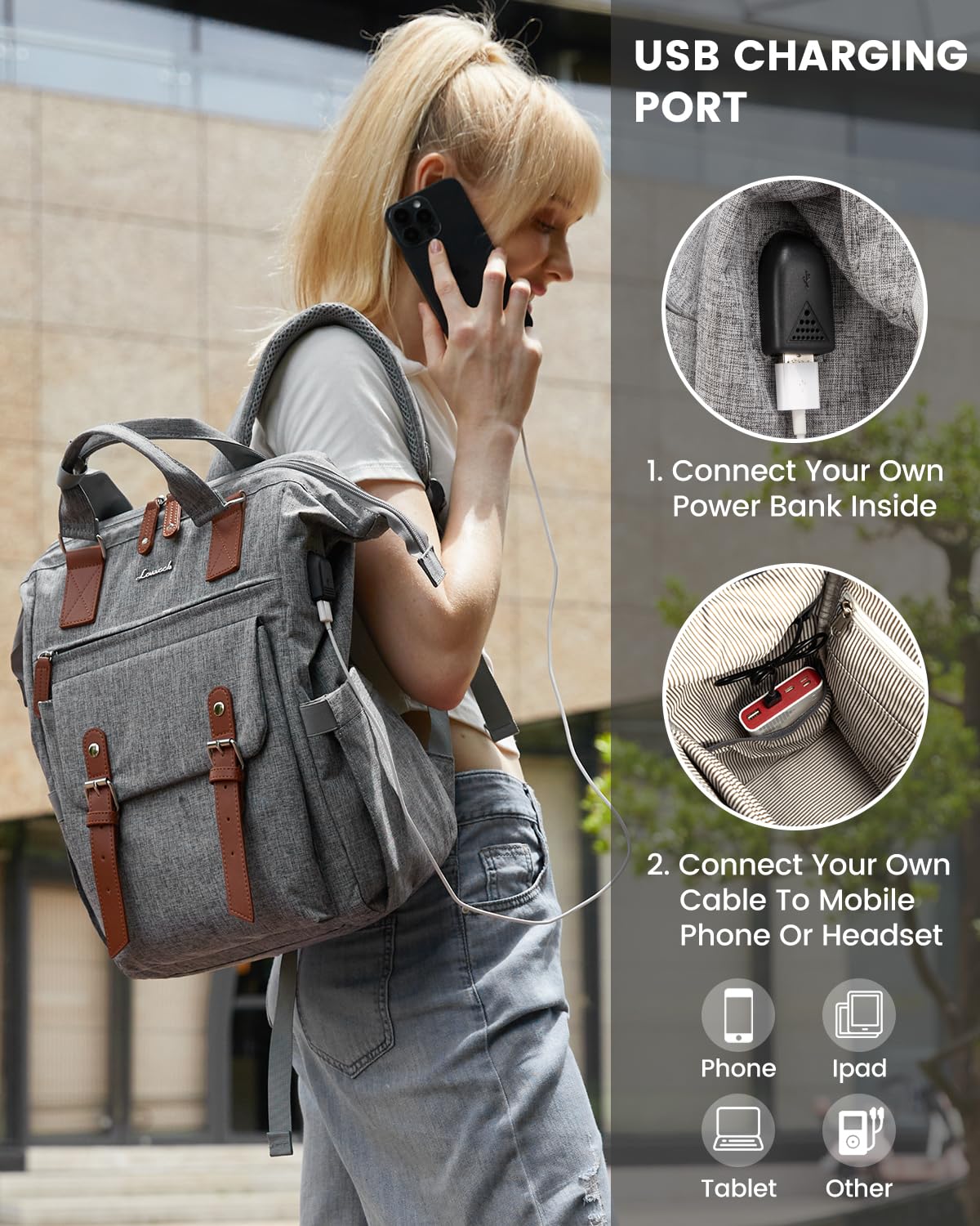 LOVEVOOK Women's Laptop Backpack - 15.6