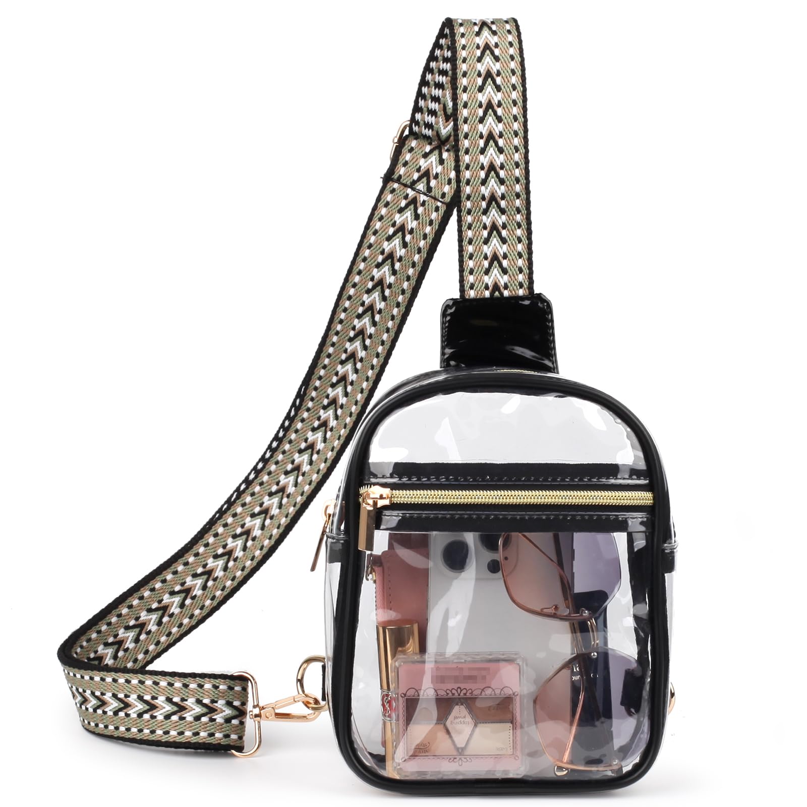 Clear Sling Bag - Adjustable Transparent Fanny Pack for Sports & Concerts