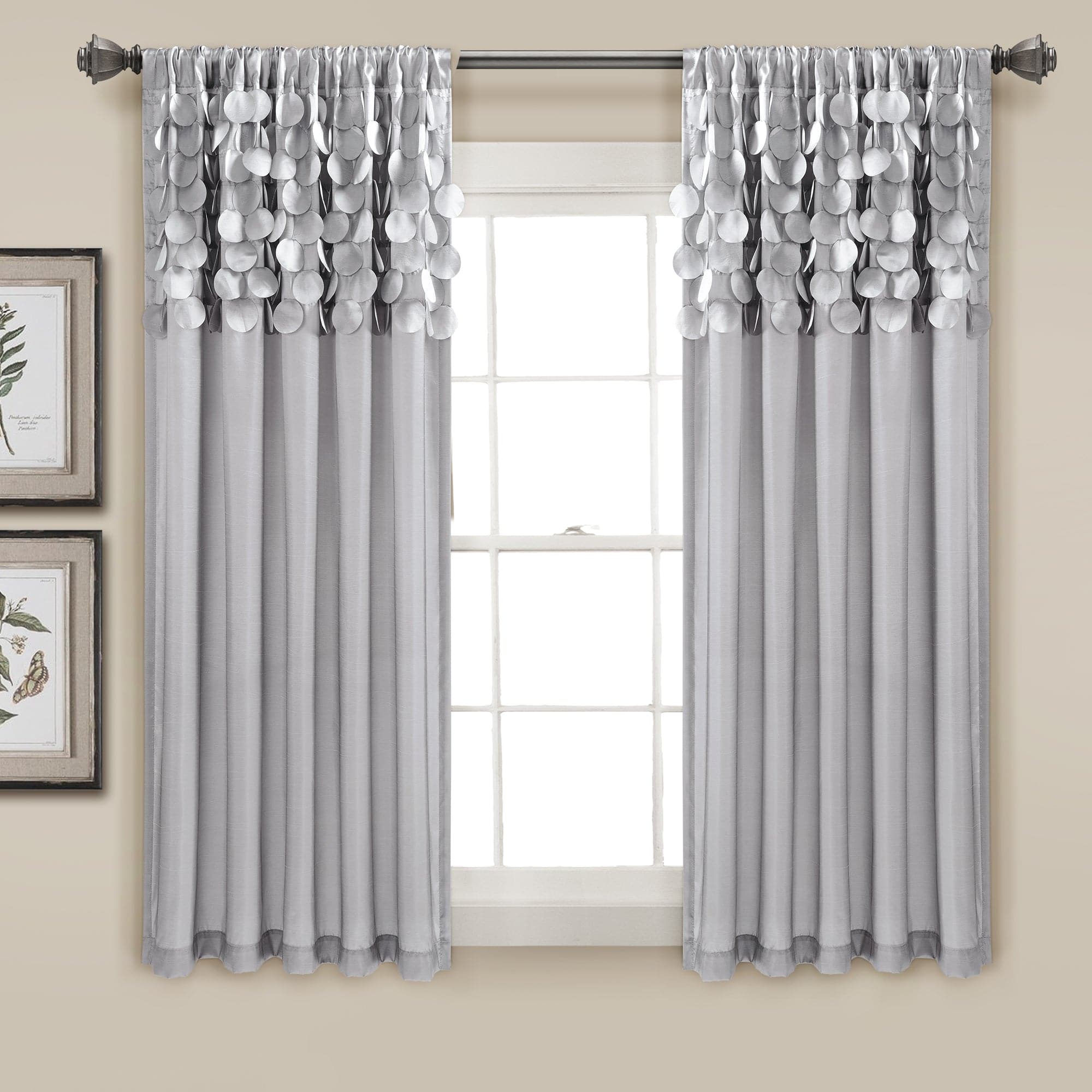 Circle Dream Window Curtain Set - Blackout Curtains for Bedroom & Living Room - Modern Home Decor with Geometric Circle Design - Perfect for Privacy, Light Blocking and Stylish Interior Design