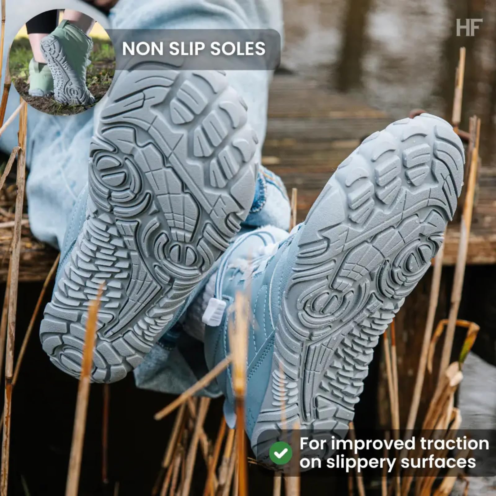 Caspar Pro HF - Non-Slip Comfortable Winter Barefoot Shoes for Men & Women | Warm Supportive Unisex Walking Boots for Outdoor Hiking, Snow & Cold Weather Activities