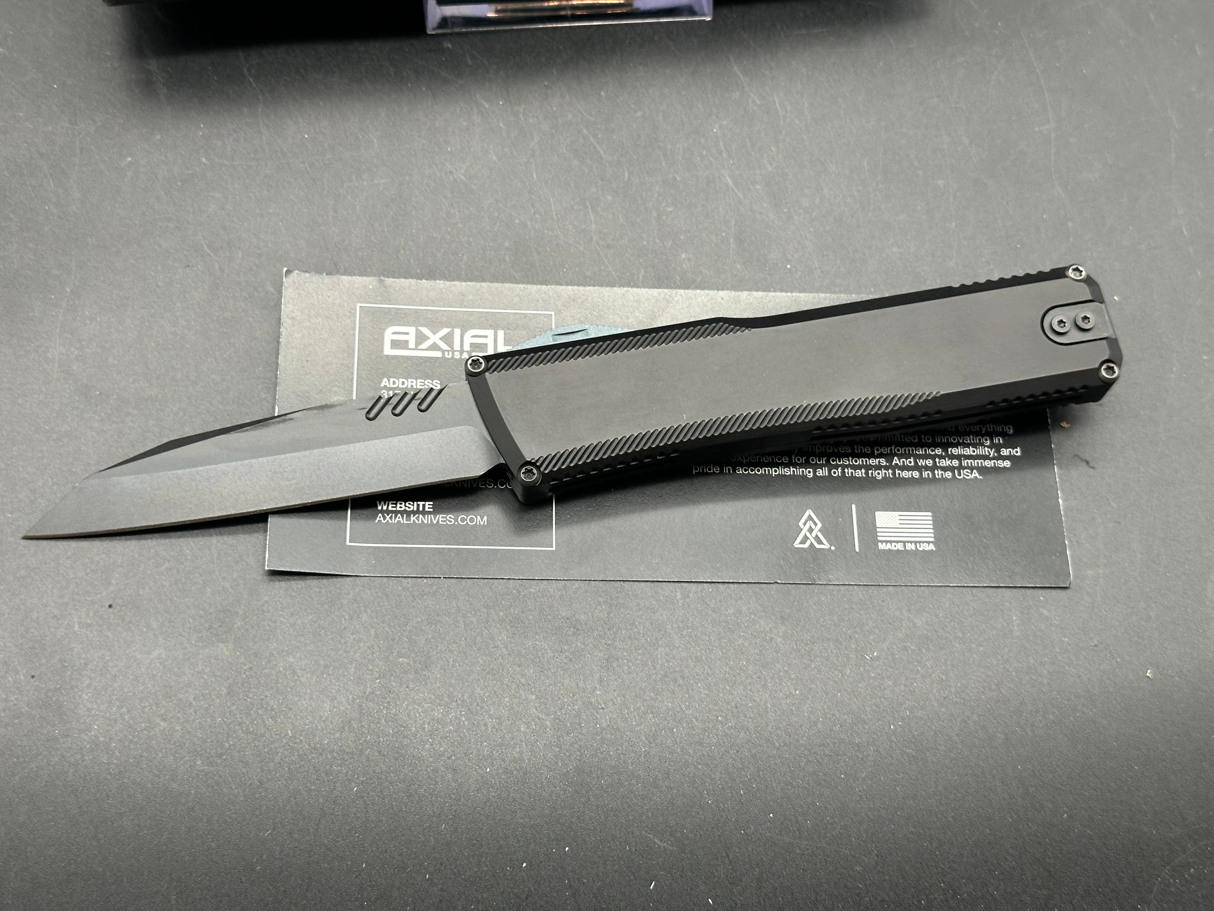 AXIAL Shift Gen 3 Wharncliffe DLC Coated Folding Knife - EDC Pocket Knife for Outdoor, Camping & Everyday Carry