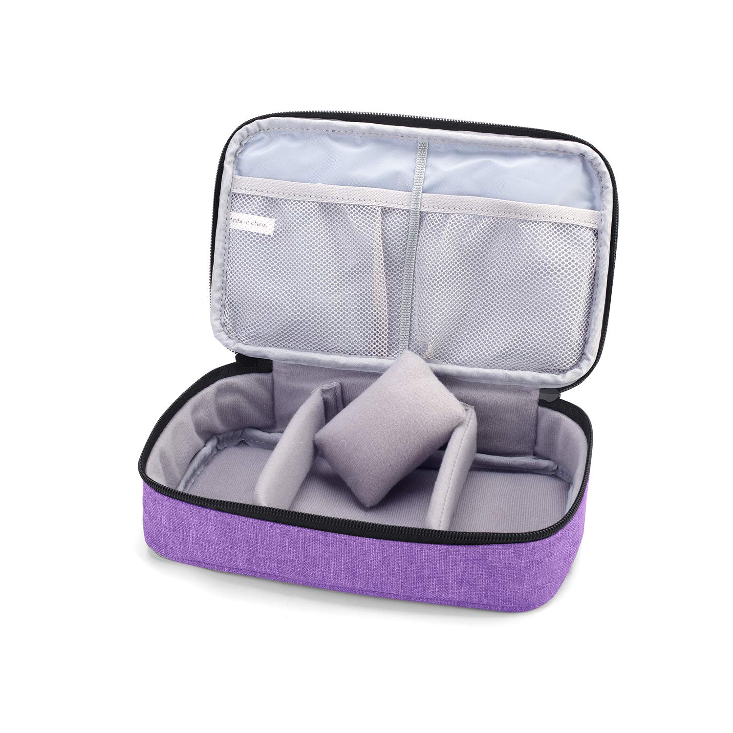 Luxja Double-Layer Sewing Organizer for Needles, Scissors, Measuring Tape & Thread - Purple Sewing Supplies Storage Case - Perfect for Home Sewing, Quilting & Craft Projects