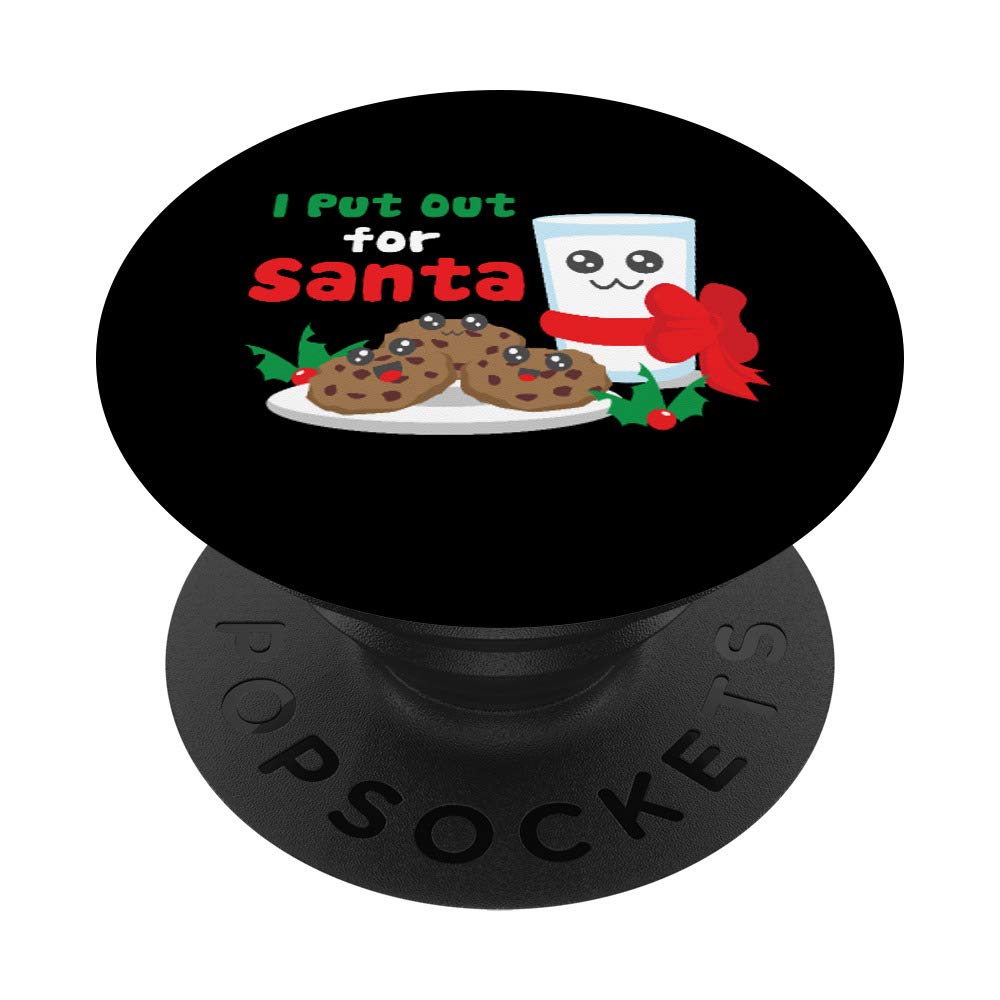 Funny Ugly Christmas Sweater PopSockets Swappable PopGrip - Santa Claus Cookie Milk Design | Perfect Gift for Holiday Parties & Festive Gatherings