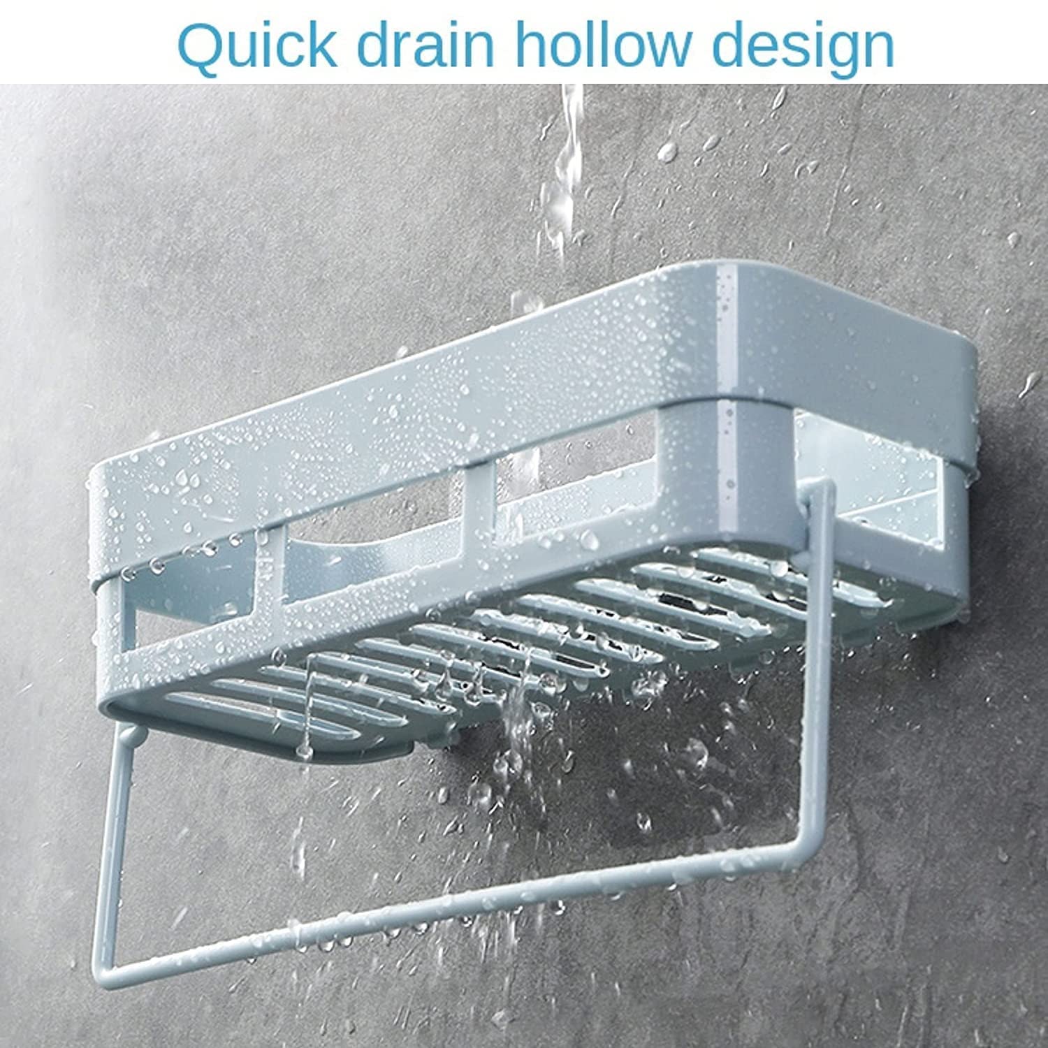 Rylan 2-Pack Bathroom Wall Shelf Organizer Set - Self-Adhesive Bathroom Storage Rack & Stand for Toiletries, Cosmetics & Essentials - Perfect for Small Bathrooms, Showers & Vanity Organization