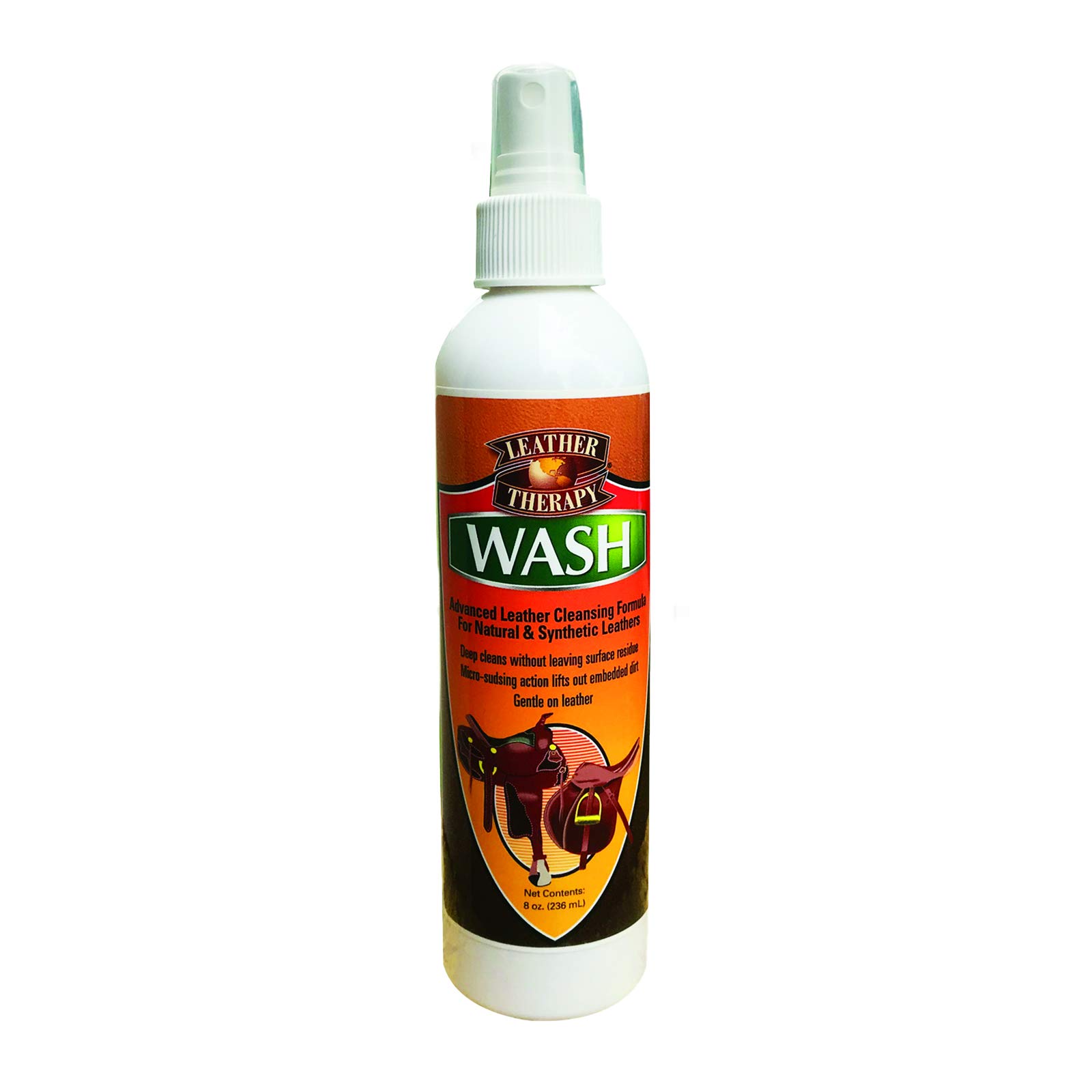 Premium Leather Cleaner & Conditioner for Natural & Synthetic Leather - 8oz Wash for Shoes, Bags, Furniture & Car Seats