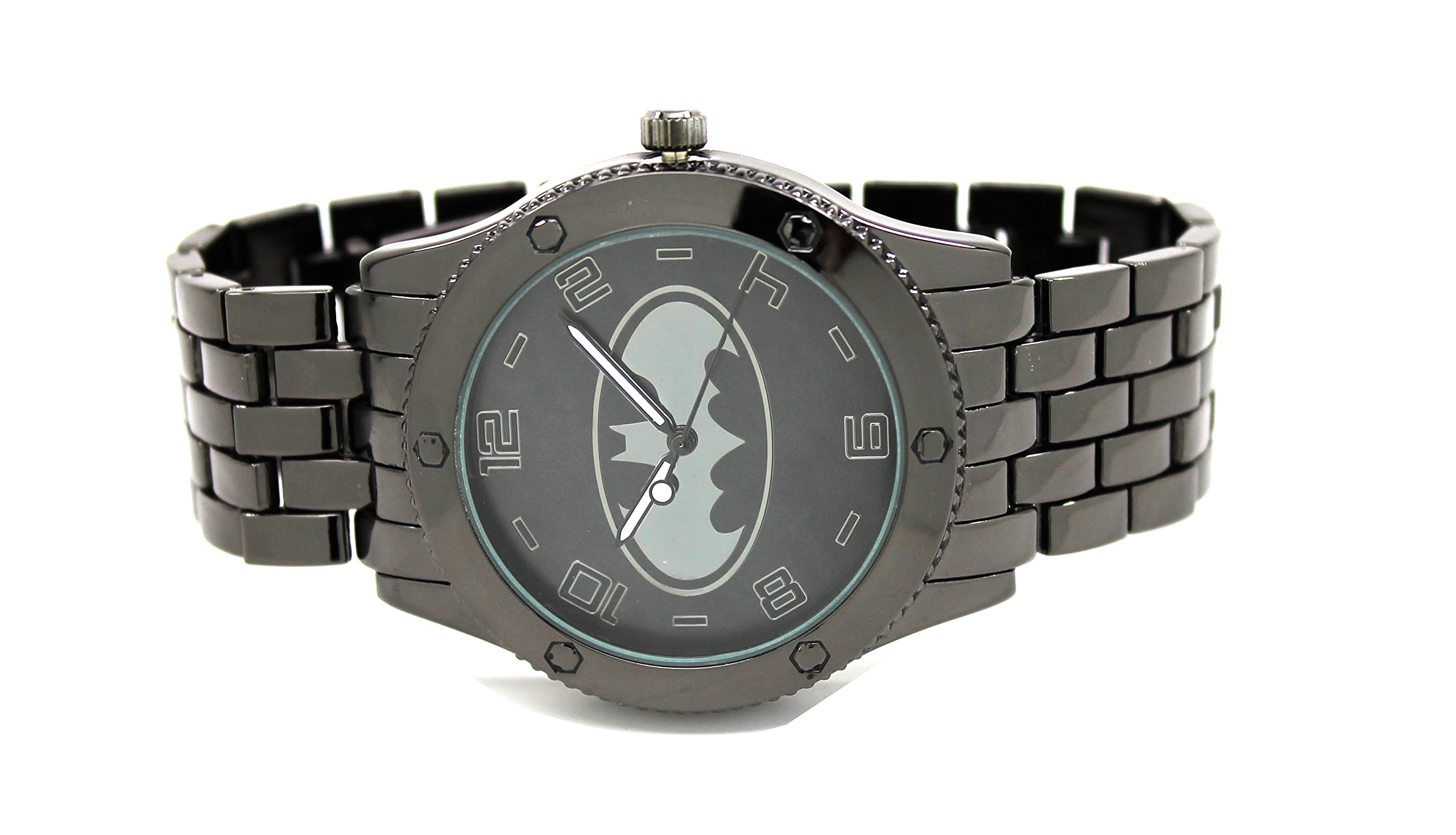 Batman Black Tonal Bracelet Watch (Bat8039) - Stylish Superhero Watch for Men, DC Comics Fans & Collectors - Perfect for Cosplay, Gifts & Everyday Wear