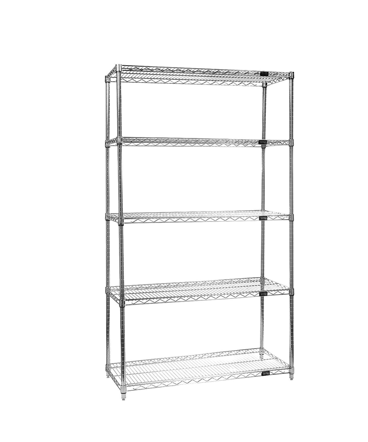 Quantum Storage Systems WR74-2148C-5 Chrome Wire Shelving Starter Kit - 5 Shelves, 74