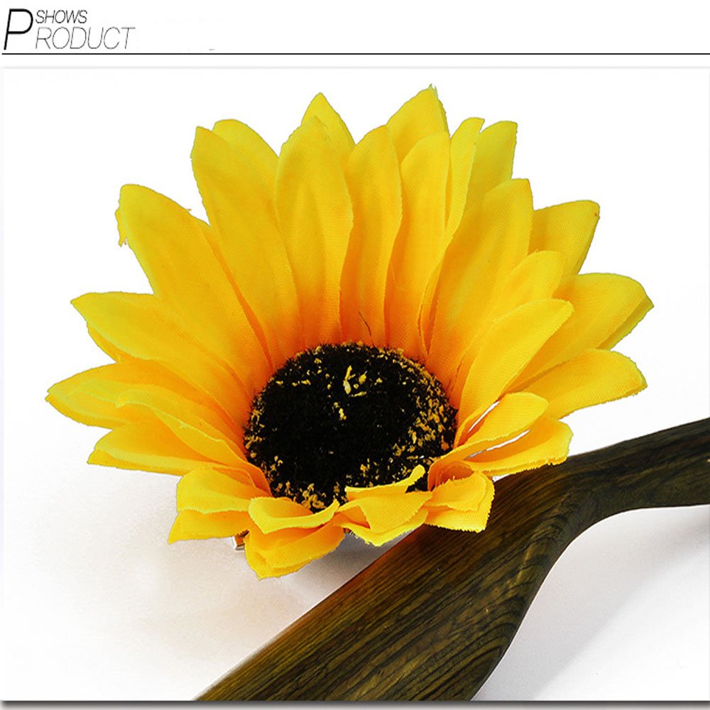 Non-Slip Sunflower Hair Clips for Women & Girls - Alligator Hairpins TS08 for Parties, Weddings & Everyday Style