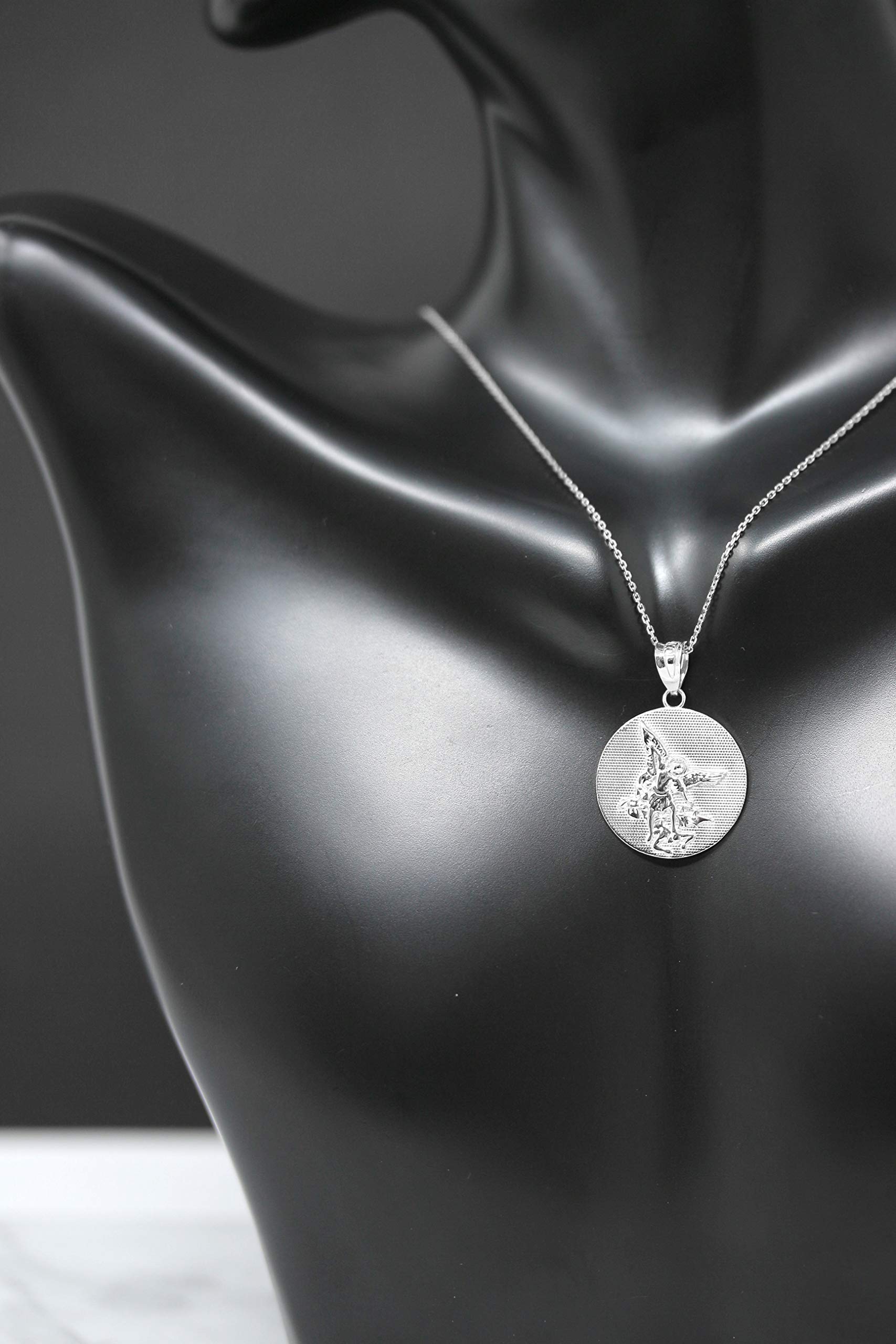 Sterling Silver St. Michael Pendant Necklace for Protection & Style
