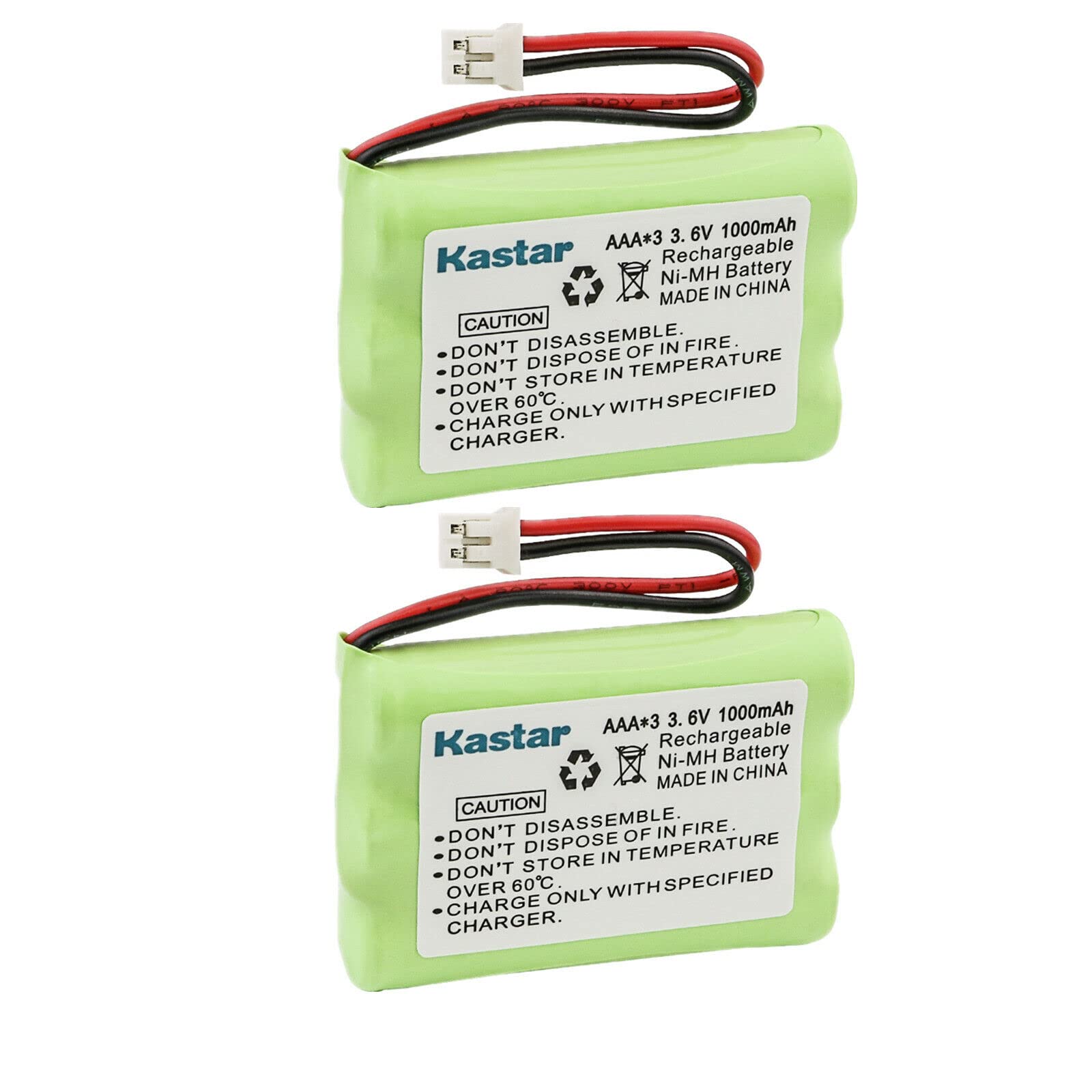 Kastar 2-Pack 3.6V 1000mAh Ni-MH Rechargeable Batteries for Motorola Baby Monitors - Compatible with MBP668CONNECT Series & MBP843CONNECT Models - Perfect for Home Security & Child Monitoring