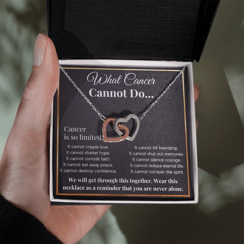 Cancer Awareness Pendant Necklace for Women - Chemo Comfort Gift with Card & Box
