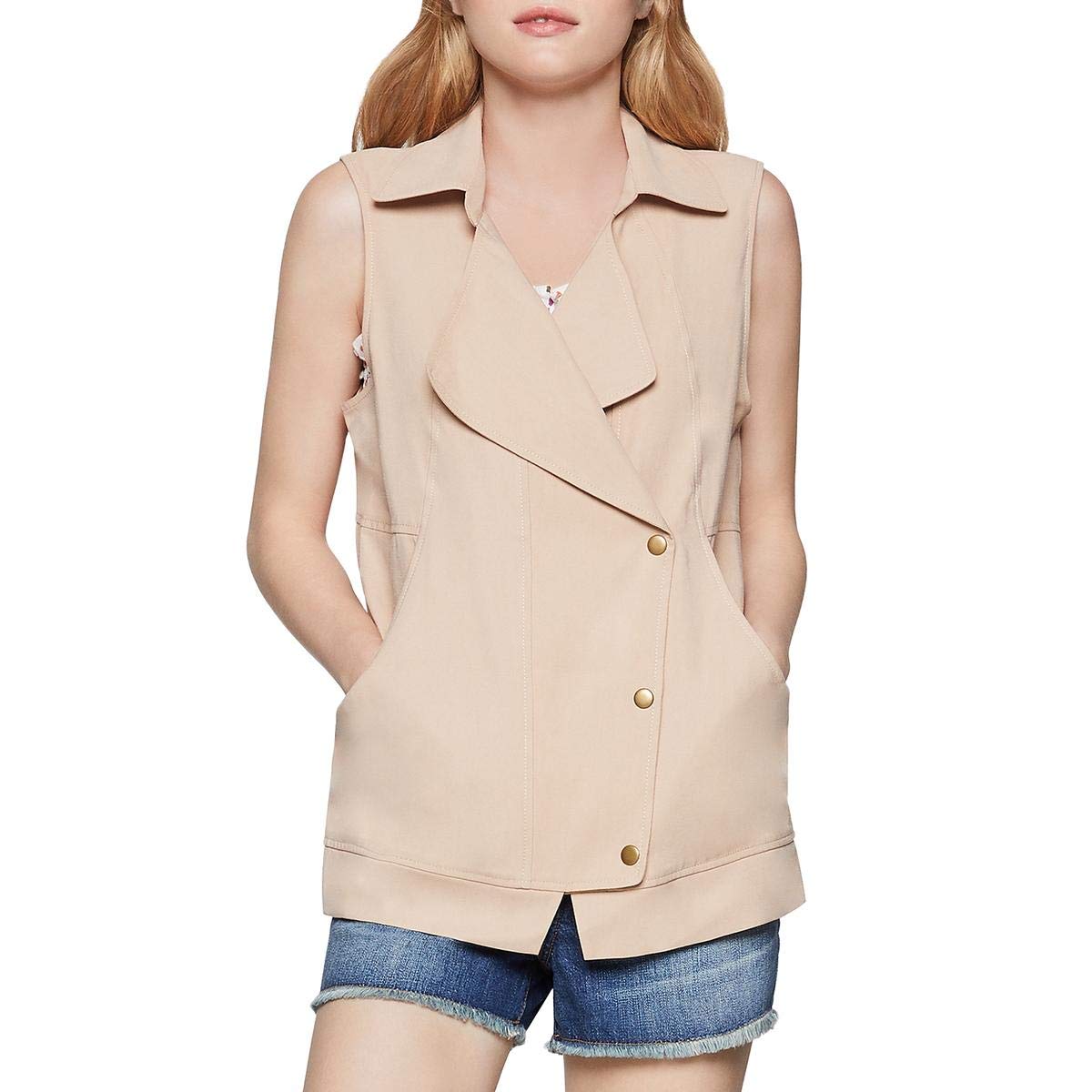 BCBGeneration Women's Overlap Shirt Vest - Stylish Casual Layering Piece for Work, Office & Everyday Outfits | Plus Size & Petite Options Available