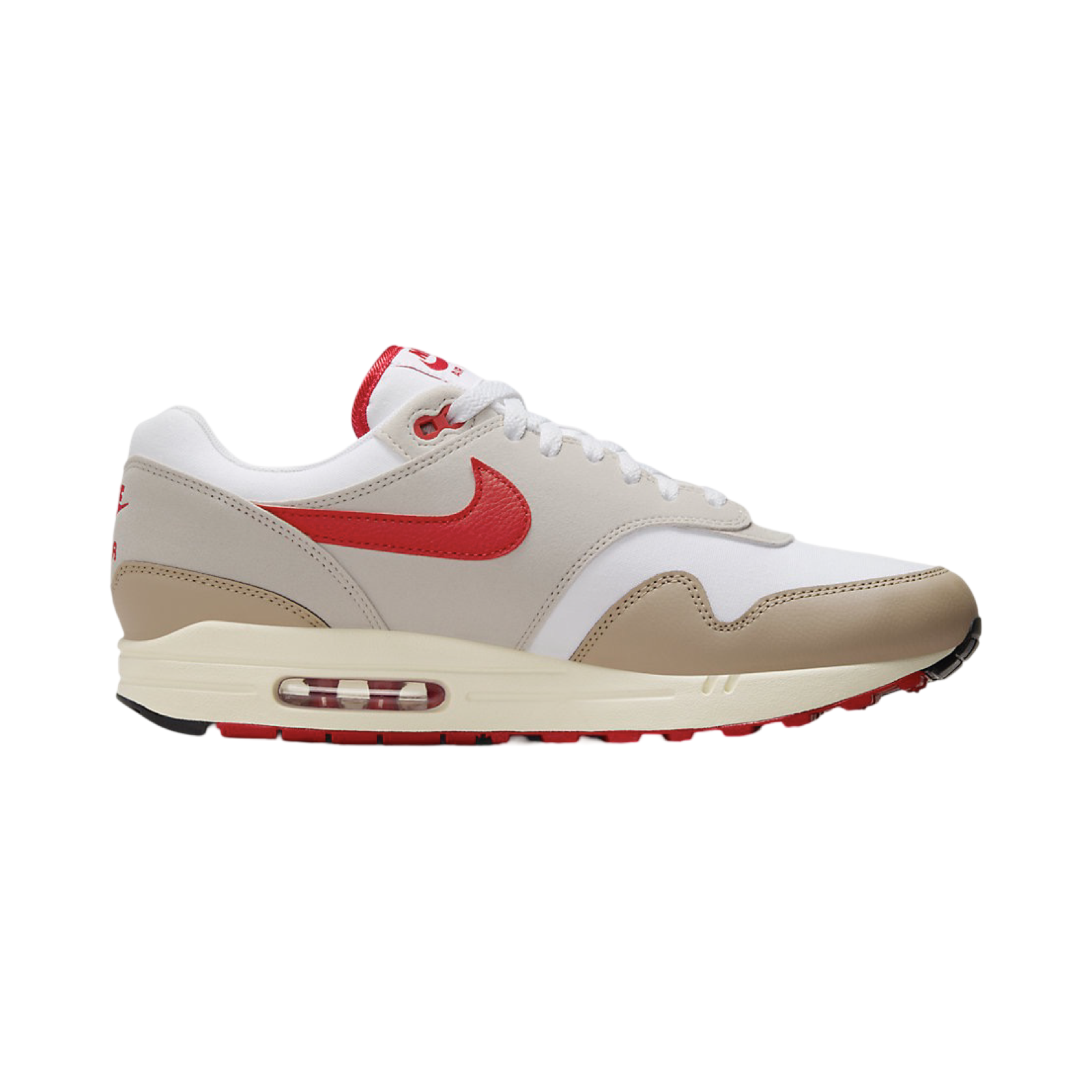 Nike Air Max 1 Since 72 University Red Cream Men's Running Shoes - Comfortable Retro Sneakers for Jogging, Gym Workouts & Casual Wear
