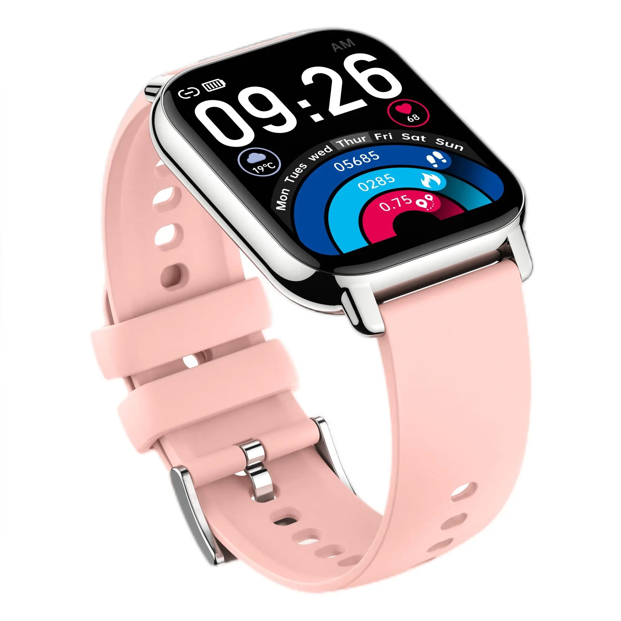 P66 1.85 Inch Smart Watch - Fitness Tracker with Heart Rate Monitor, Sleep Tracking, Waterproof Smartwatch for Men Women - Perfect for Running, Swimming & Daily Activity Tracking