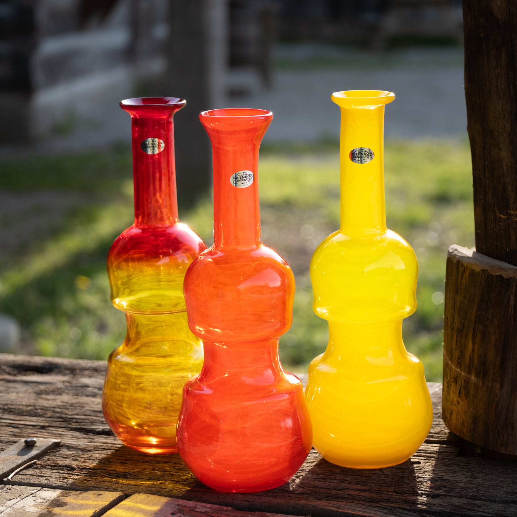 2513 Strangs Vase - Handcrafted Citrine Glass Vase for Home Decor, Wedding Centerpieces & Luxury Gift Ideas