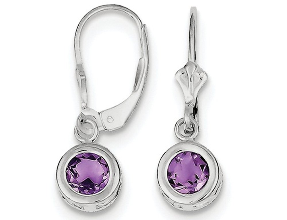 1.50 Carat Amethyst Sterling Silver Drop Earrings for Women - Perfect for Weddings, Parties & Special Occasions