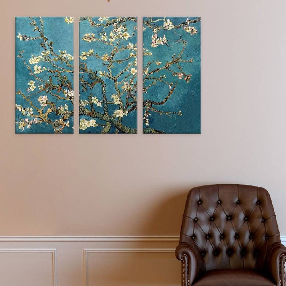 Vincent Van Gogh Almond Blossom 3-Panel Canvas Print - 30