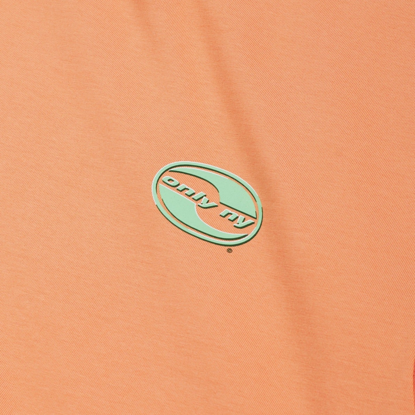 Only NY Wavy Logo T-Shirt - Soft Peach Pink Cotton Tee for Men & Women | Casual Streetwear, Summer Outfits & Everyday Comfort