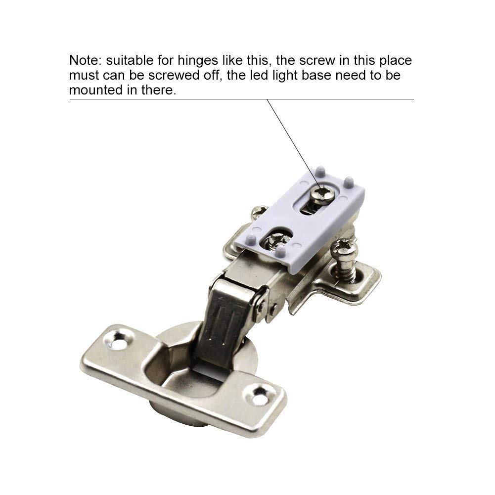 12V Cabinet Hinge LED Light - Cool White Under Cabinet Lighting for Modern Kitchen, Wardrobe, Bookshelf (Battery Not Included) | Energy-Saving Puck Lights for Home, Office & Closet Organization