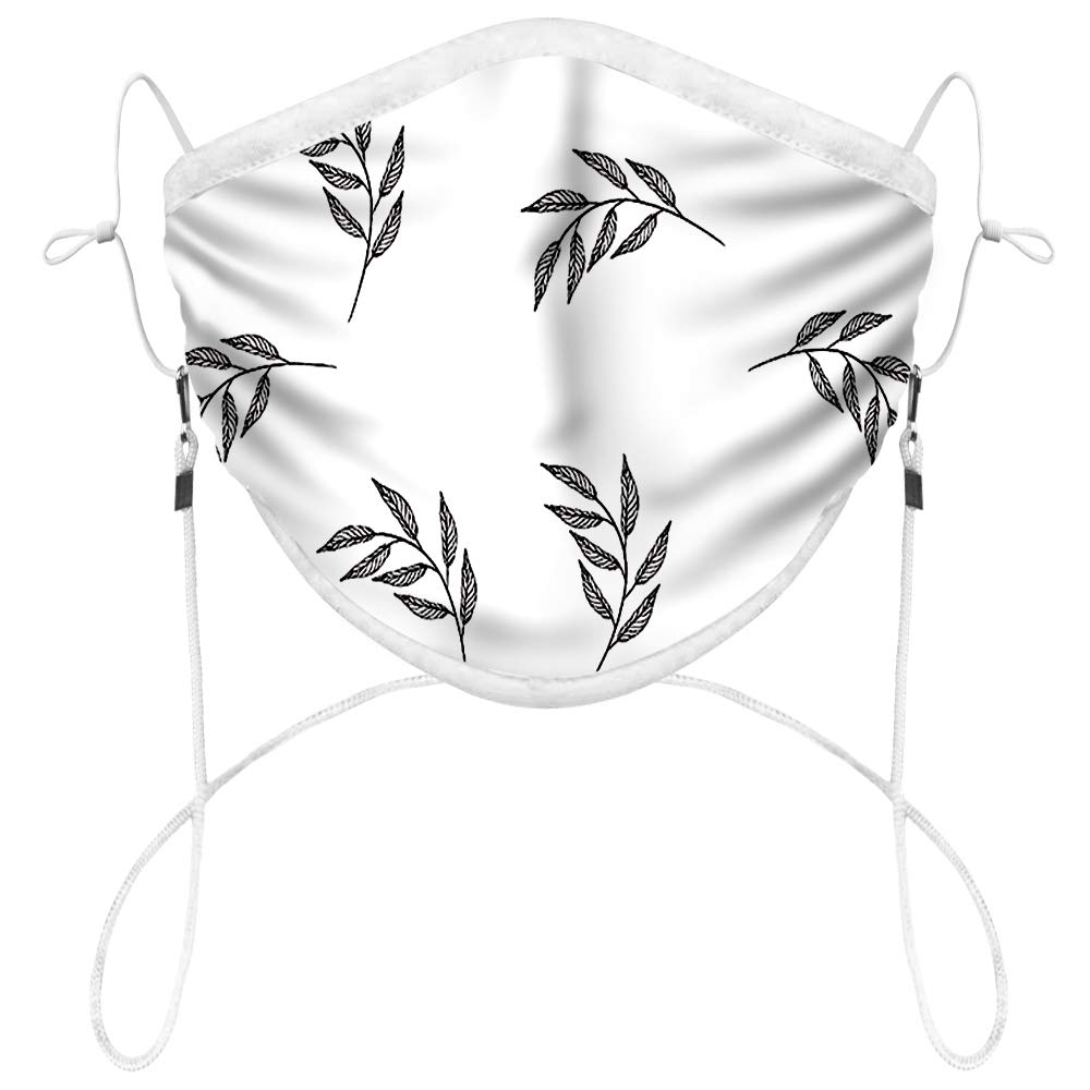 Hisports Women's Stylish Adjustable Cloth Face Mask with Earloop - Lightweight, Breathable & Reusable for Girls - Perfect for Daily Wear, Shopping, Travel and Outdoor Activities