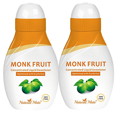 Zero Calorie Monk Fruit Liquid Sweetener with 100% Pure Monk Fruit Extract & Erythritol - 0.9 FL OZ (26.5 mL) Bottle | 2 Pack | Perfect for Keto, Diabetic & Low-Carb Diets | Ideal for Coffee, Tea, Baking & Smoothies