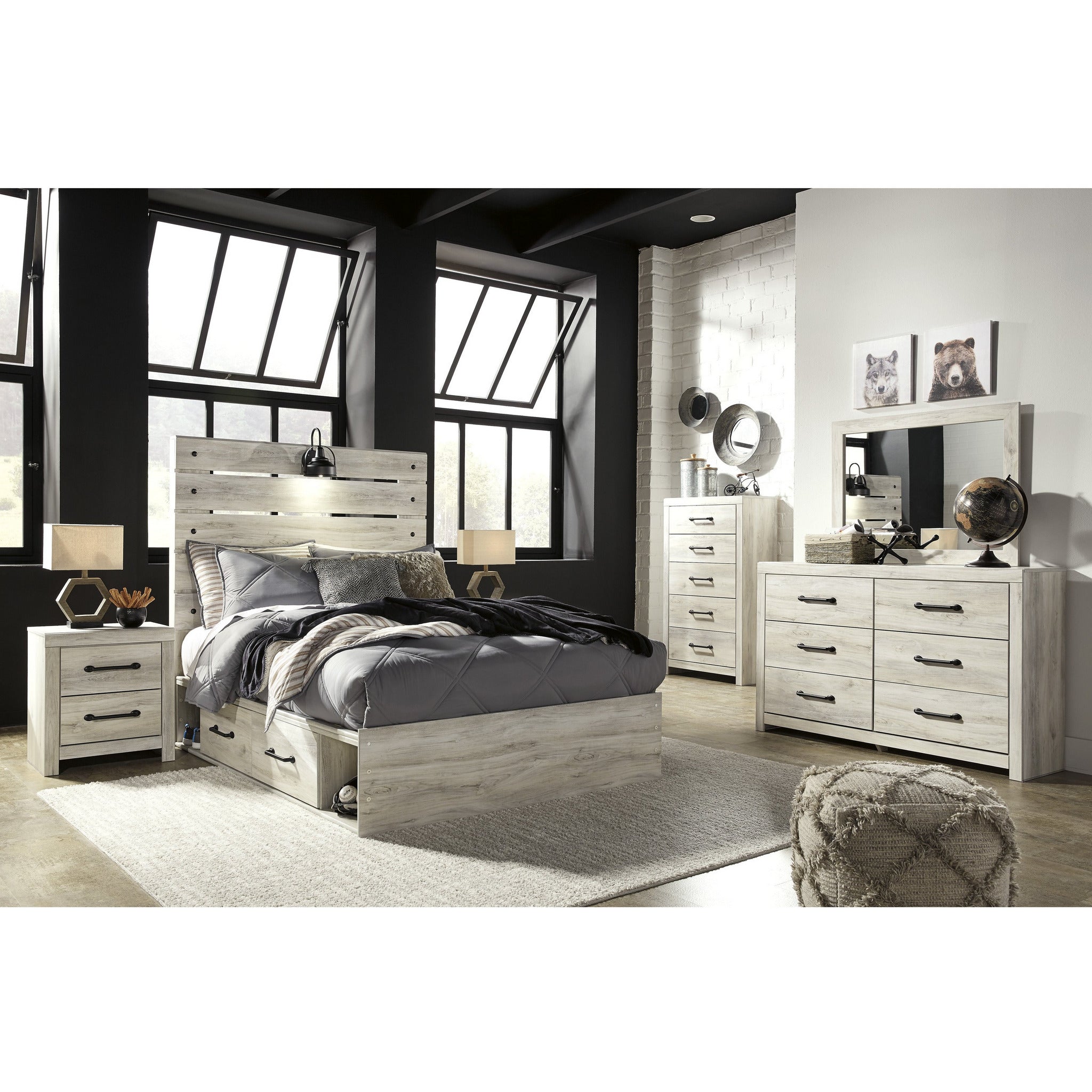 Cambeck Storage Bed - Queen Size Platform Bed Frame with Underbed Storage Drawers, Modern Bedroom Furniture for Small Spaces - Perfect for Apartments, Dorms & Guest Rooms