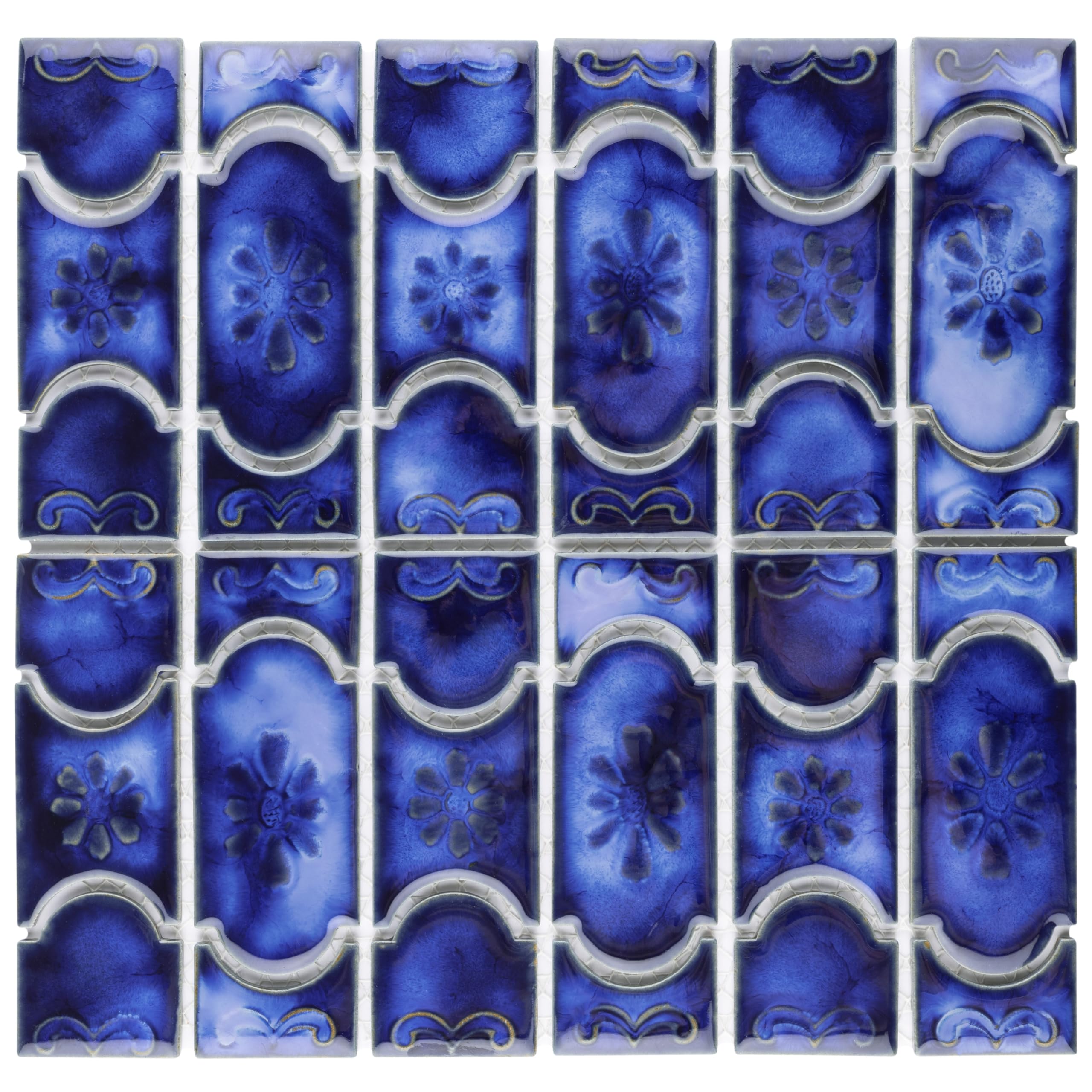 Merola Tile Montego Sapphire 12x12.5 Inch Porcelain Floor & Wall Tile - Premium Ceramic Tile for Bathroom, Kitchen & Living Room Decor
