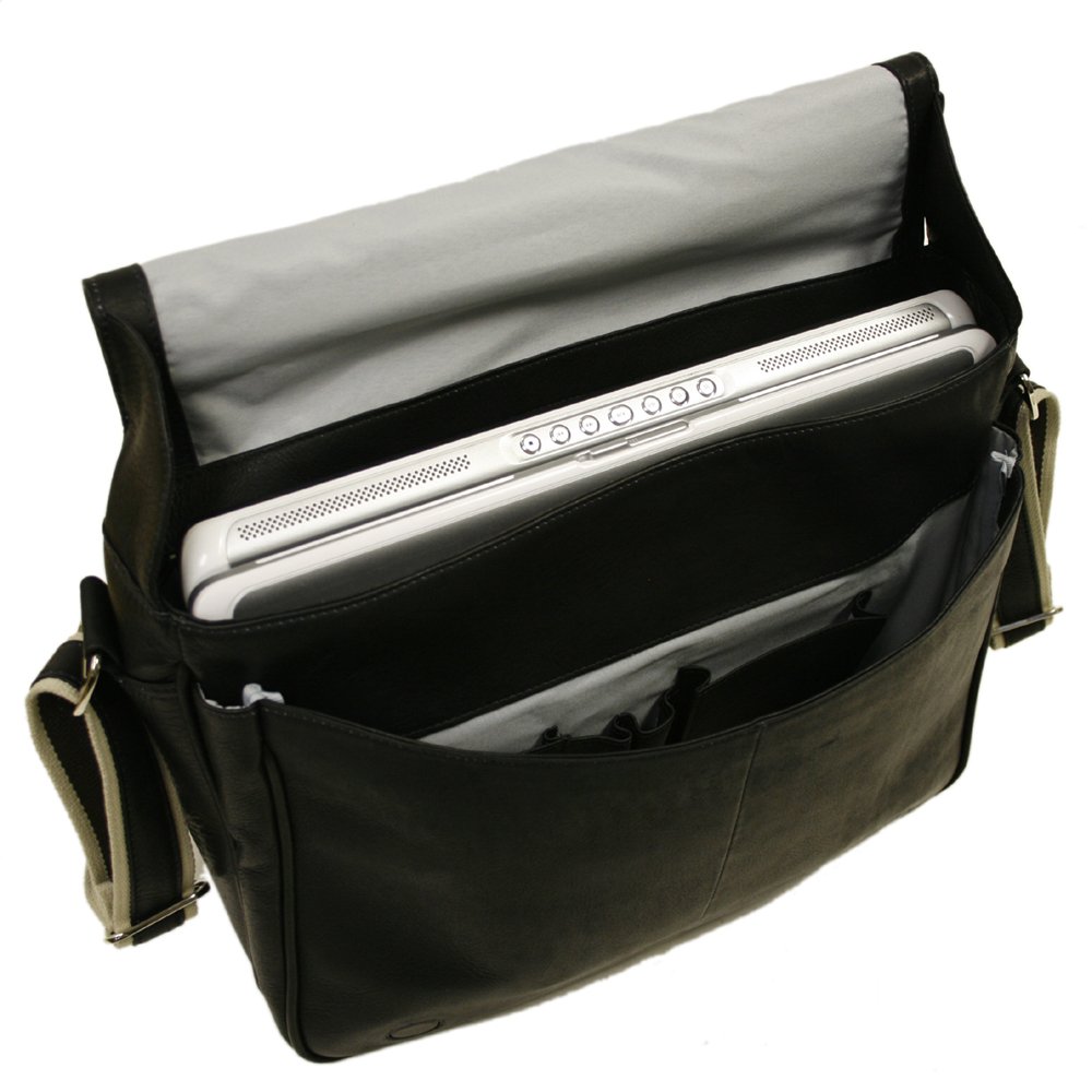 Expandable Waterproof Messenger Bag for Men & Women - Durable Laptop Shoulder Bag with Adjustable Strap, Black - Perfect for Work, Travel & Daily Commute